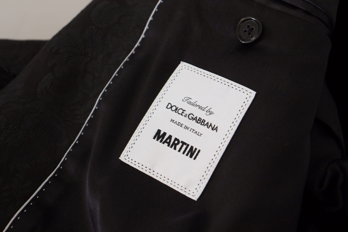 Dolce & Gabbana Black Polyester Formal 2 Piece MARTINI Men's Suit