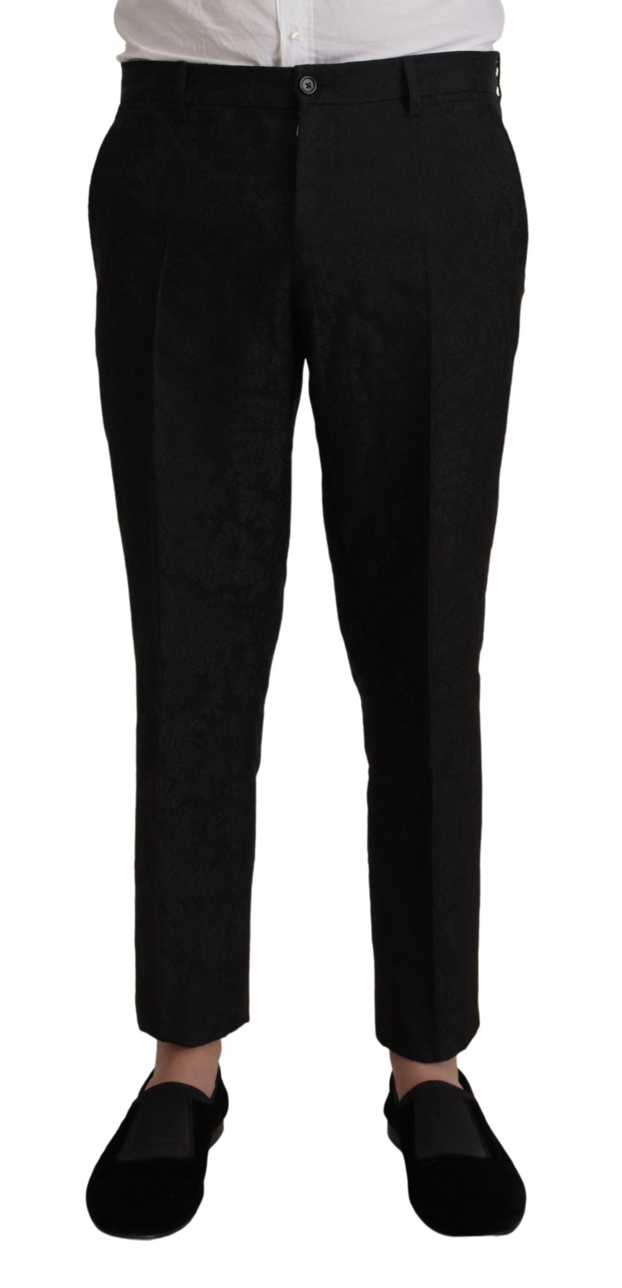 Dolce & Gabbana Black Polyester Formal 2 Piece MARTINI Men's Suit