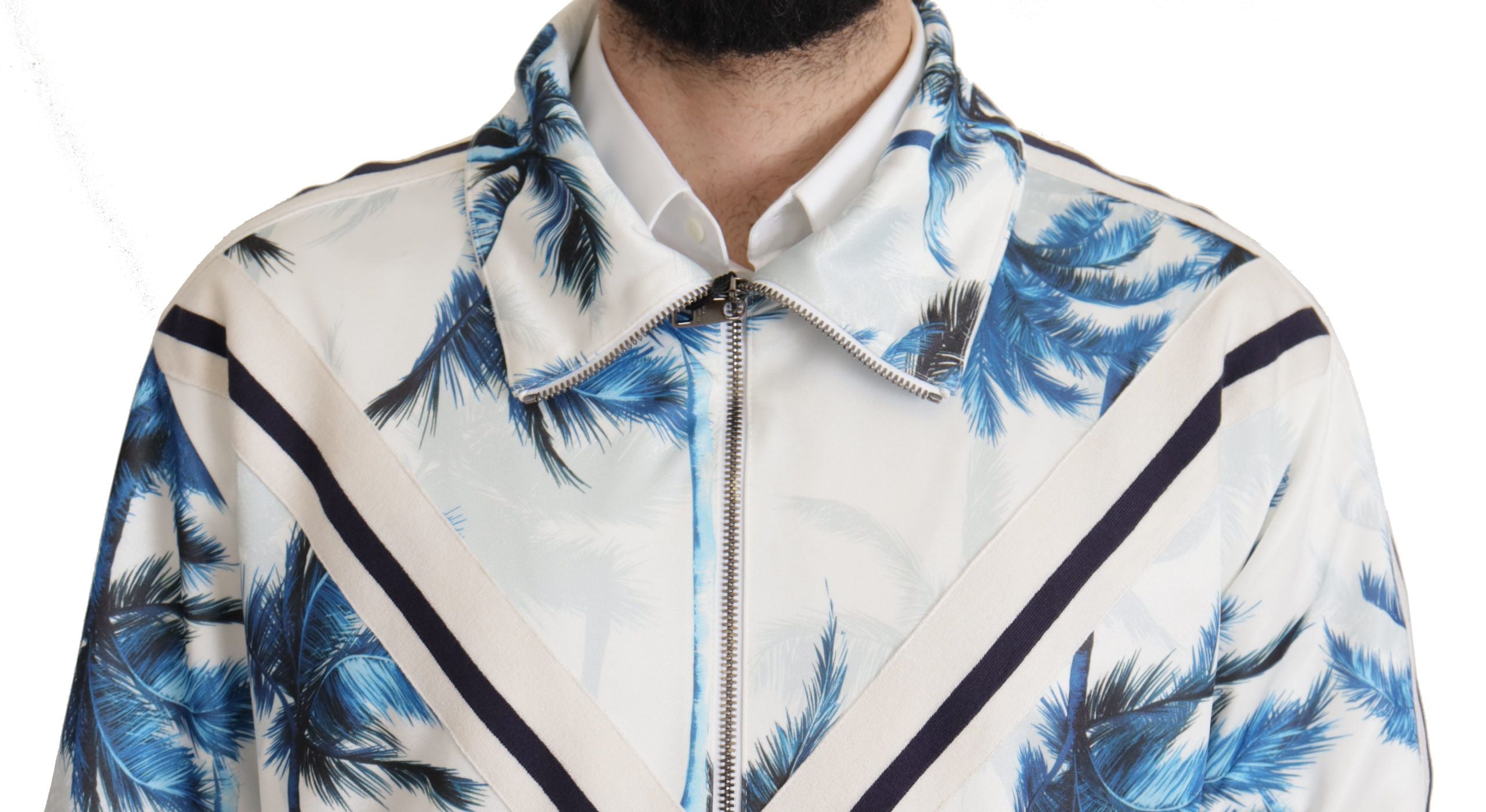Dolce & Gabbana Chic Multicolor Full Zip Men's Sweater