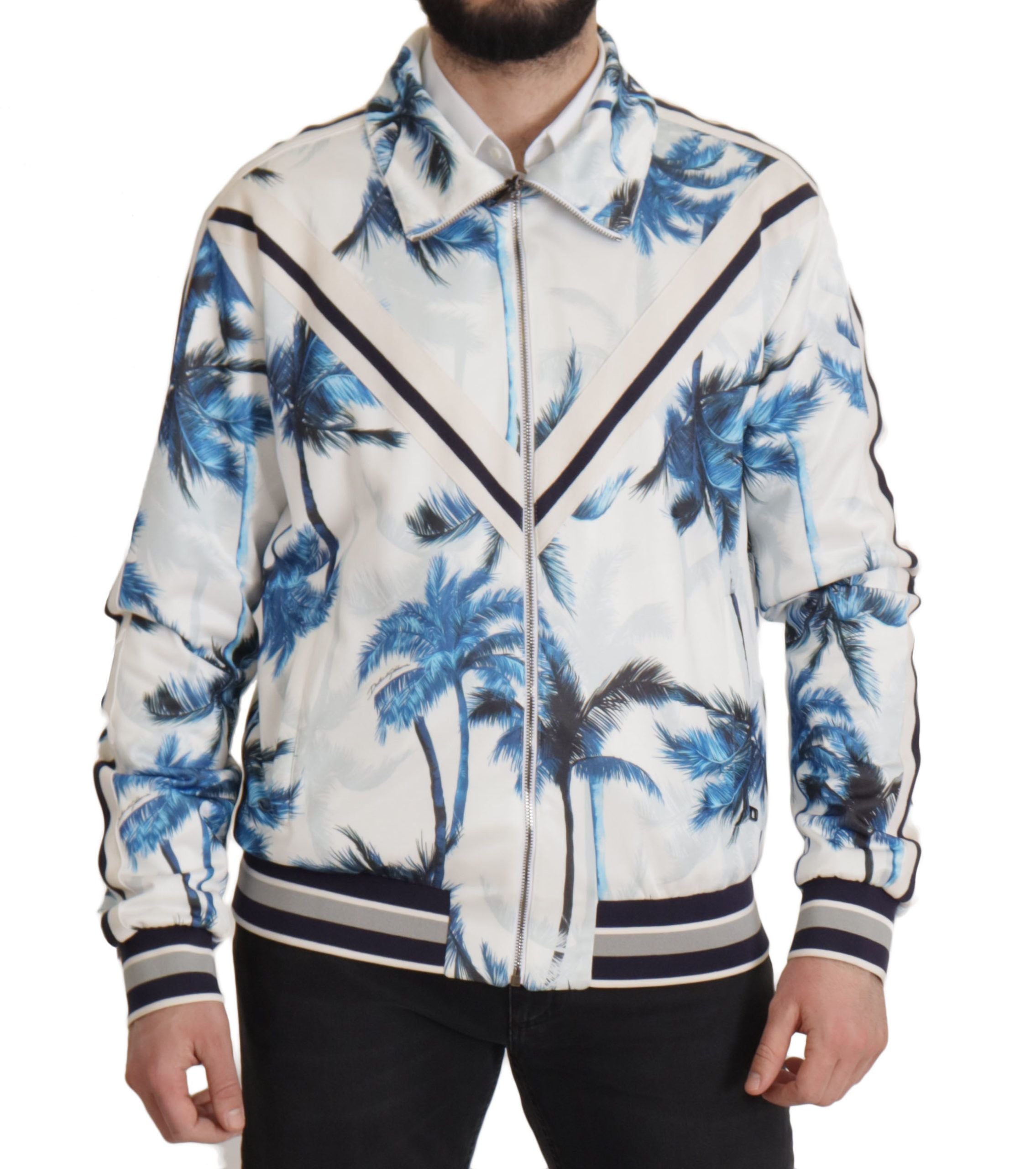 Dolce & Gabbana Chic Multicolor Full Zip Men's Sweater