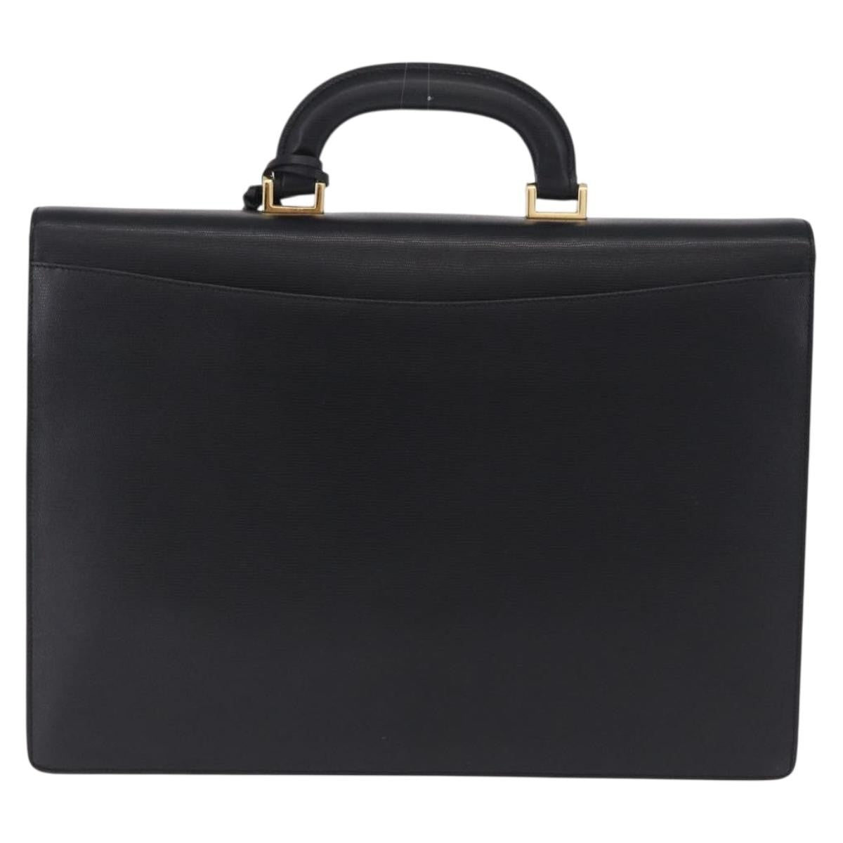 Celine Cartable Business Leather Black Leather Briefcase Bag (Pre-Owned)