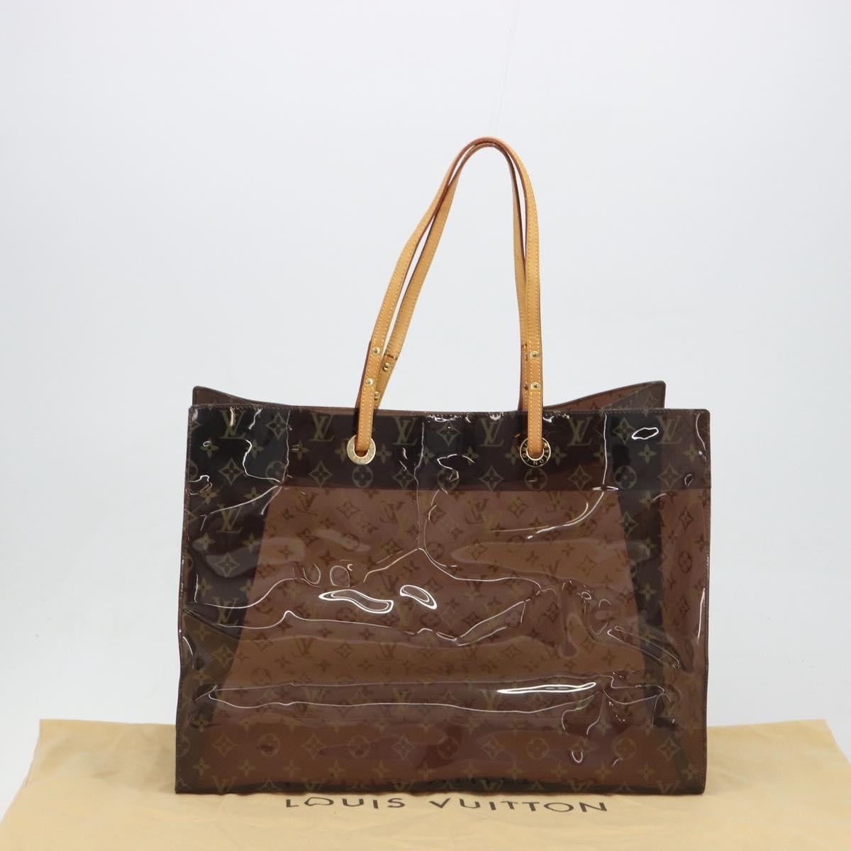 Louis Vuitton Ambre Sac Cabas Monogram Vinyl Brown Plastic Tote Bag Bag (Pre-Owned)