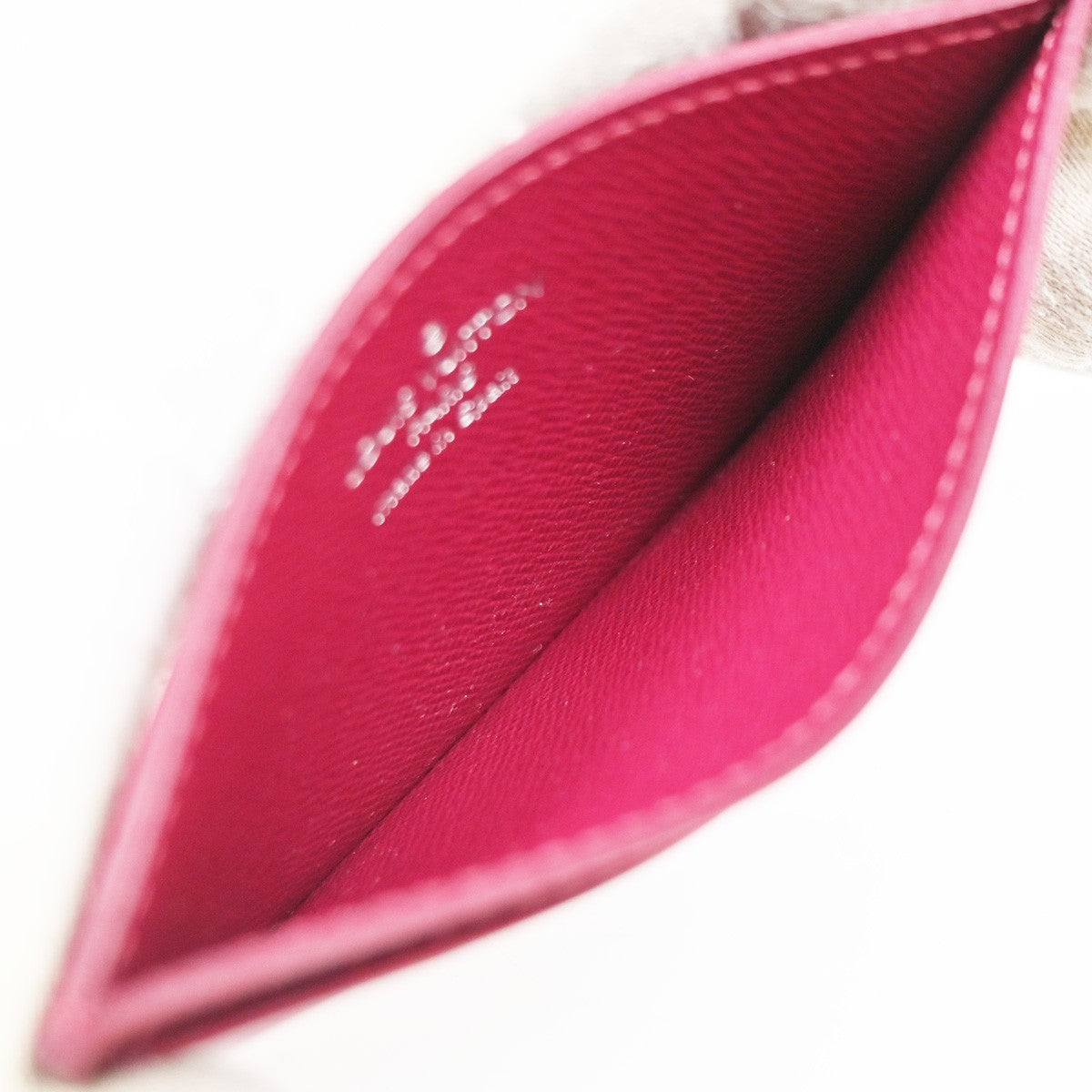 Louis Vuitton Porte Cartes Simple Card Holder Epi Leather Red Leather Card Holders Accessory (Pre-Owned)