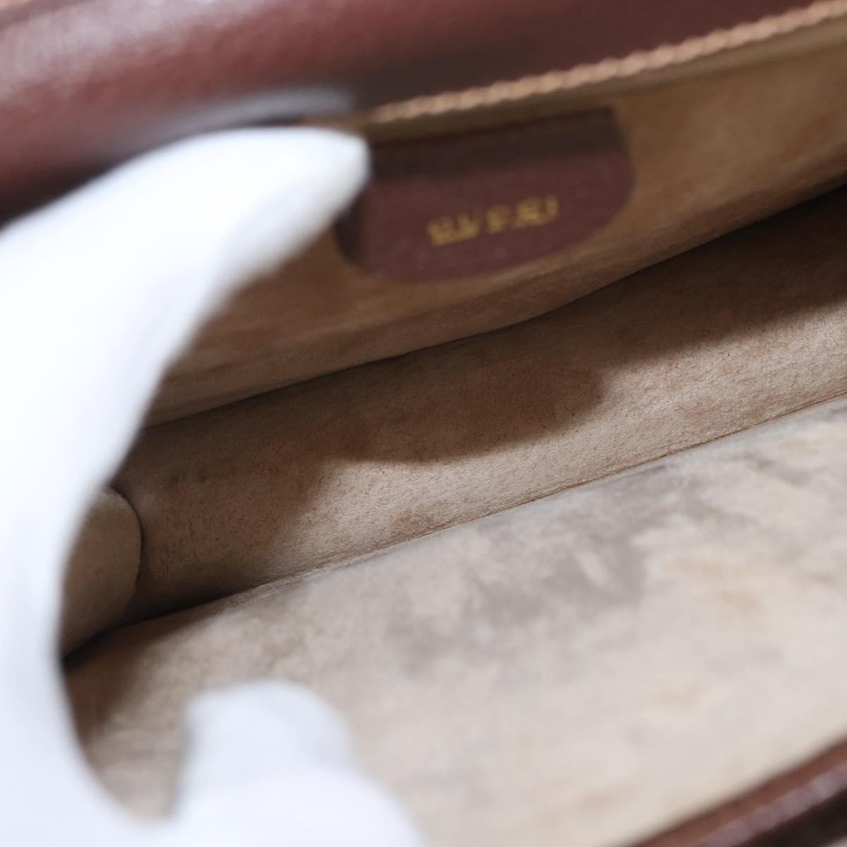 Gucci Vintage Leather Brown Leather Shoulder Bag Bag (Pre-Owned)