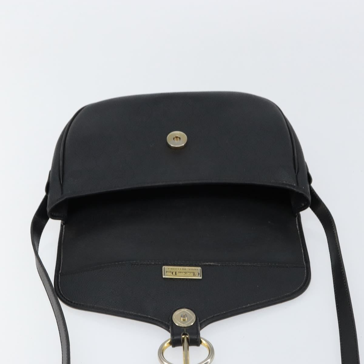 Christian Dior Vintage Honeycomb Flap Coated Canvas Black Canvas Shoulder Bag Bag (Pre-Owned)