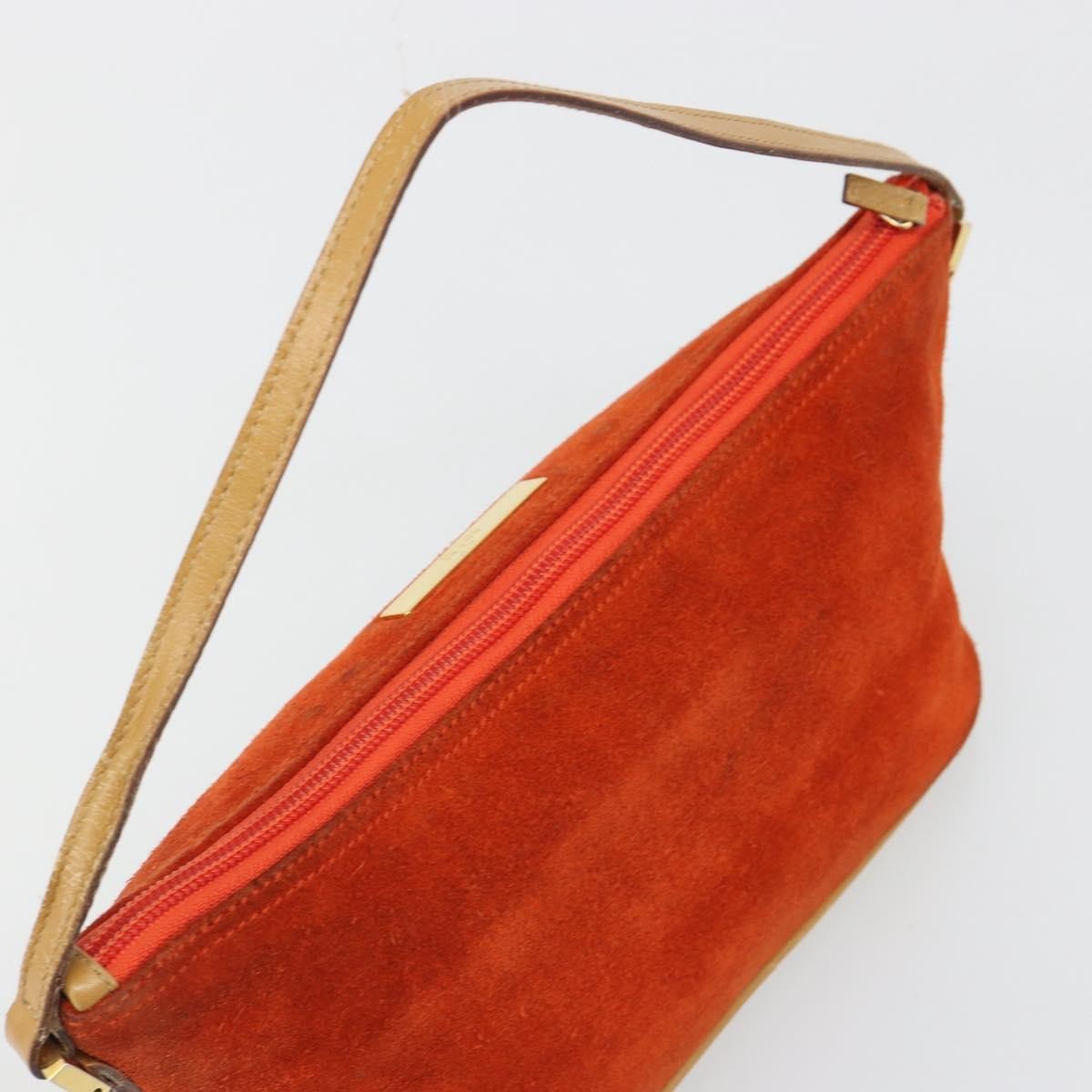 Gucci Vintage Suede Orange Suede Clutche & Pouche Bag (Pre-Owned)