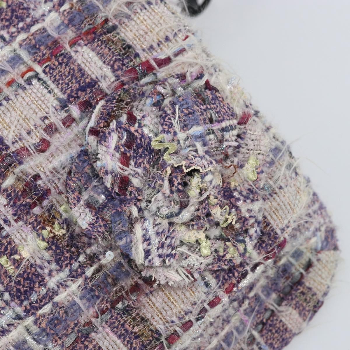 Chanel Camellia Messenger Tweed Multicolour Tweed Shoulder Bag Bag (Pre-Owned)