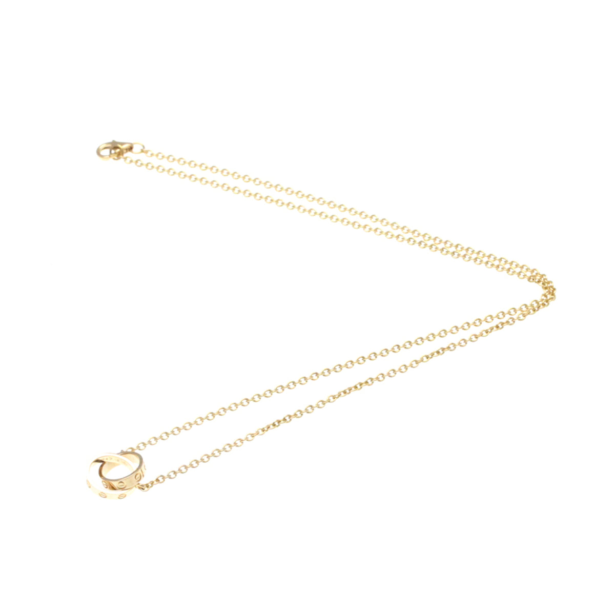 Cartier Love Interlocking 18K Rose Gold Gold Pink_Gold Necklace Jewelry (Pre-Owned)