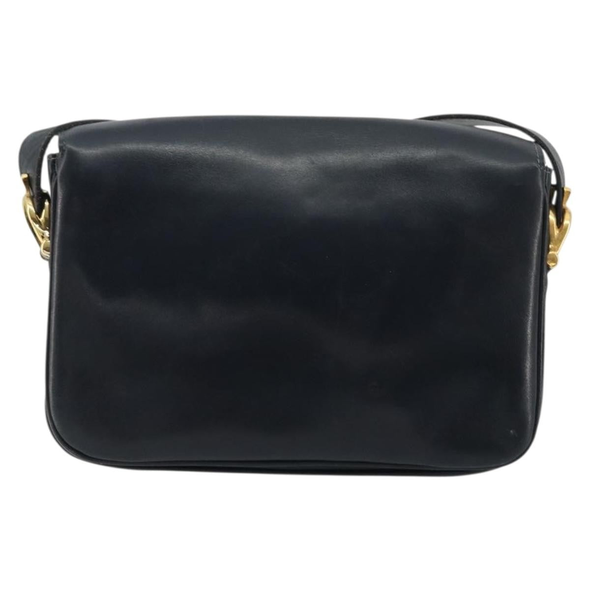 Celine Horse Carriage Leather Black Leather Shoulder Bag Bag (Pre-Owned)
