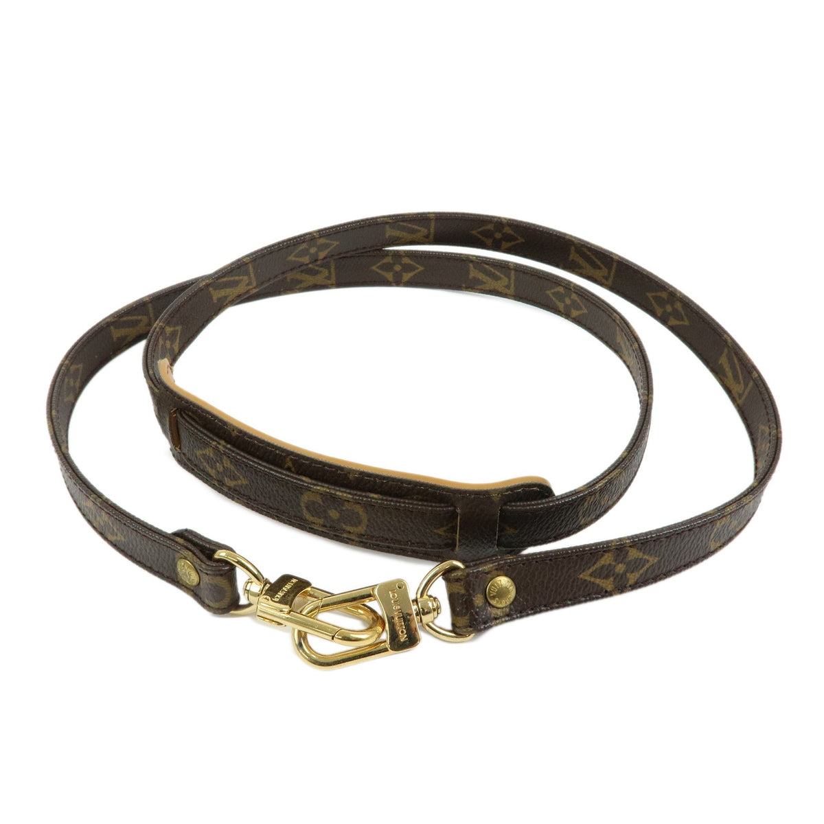 Louis Vuitton Shoulder Strap Monogram Canvas Brown Canvas Straps Accessory (Pre-Owned)