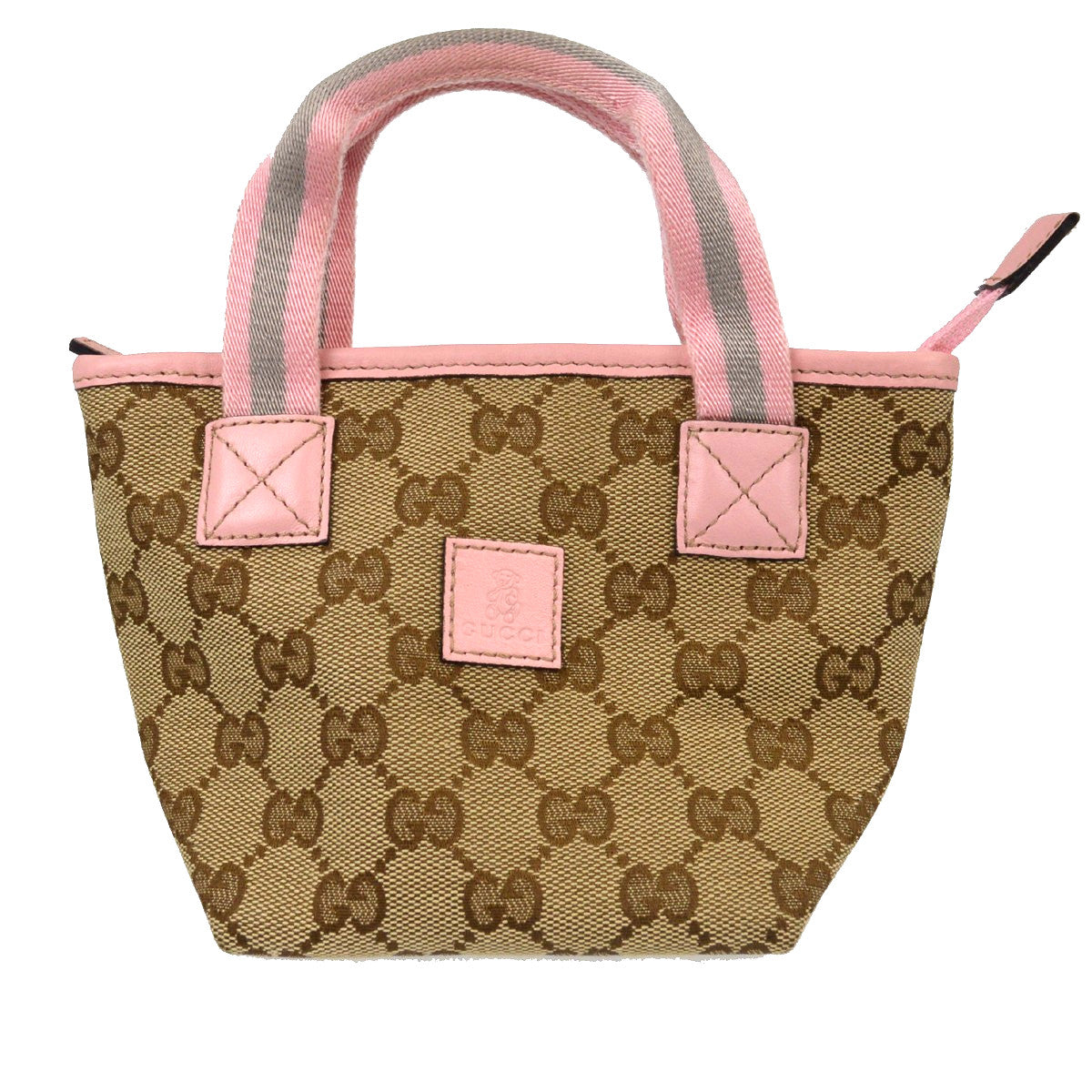 Gucci Kid's Web Gg Canvas Beige Canvas Tote Bag Bag (Pre-Owned)