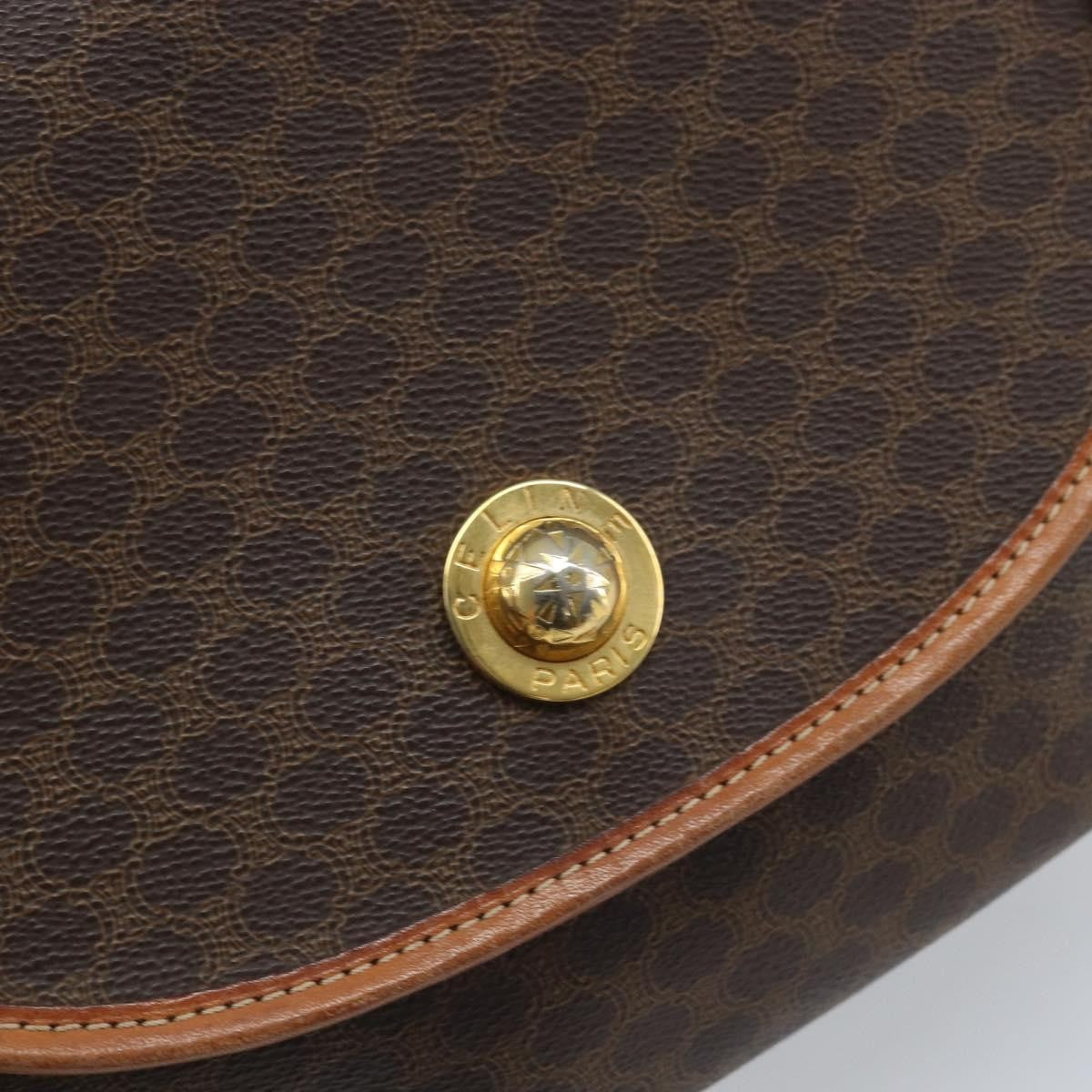 Celine Vintage Macadam Canvas Brown Canvas Backpack Bag (Pre-Owned)