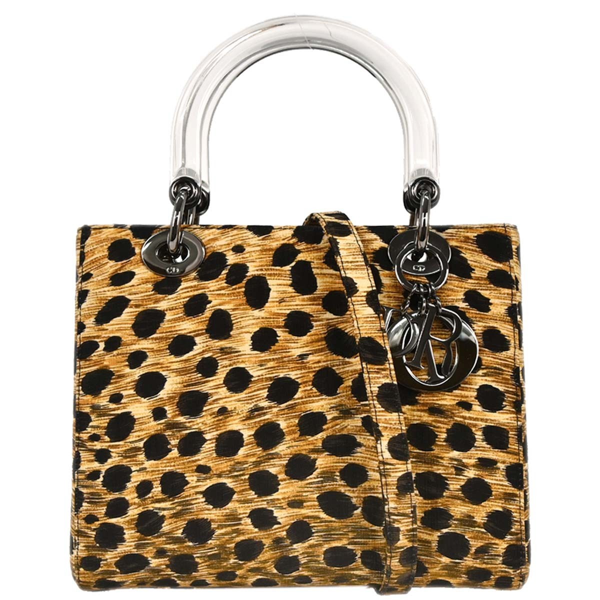 Christian Dior Vintage Lady Dior Printed Canvas Multicolour Canvas Tote Bag Bag (Pre-Owned)
