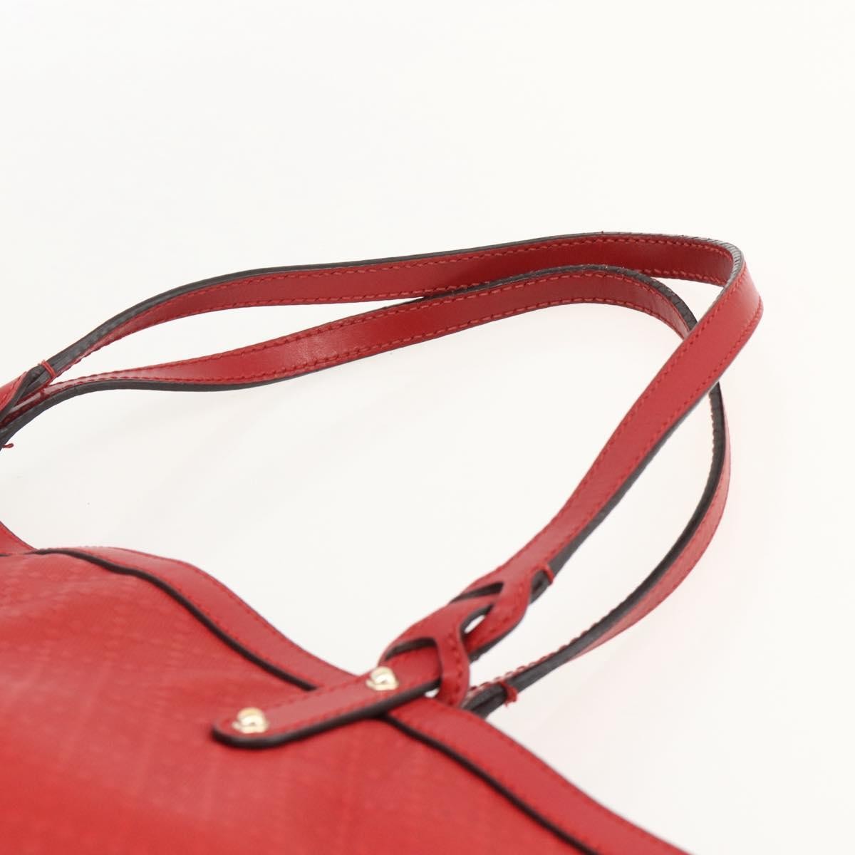 Gucci Craft Tote Diamante Leather Red Pvc Tote Bag Bag (Pre-Owned)