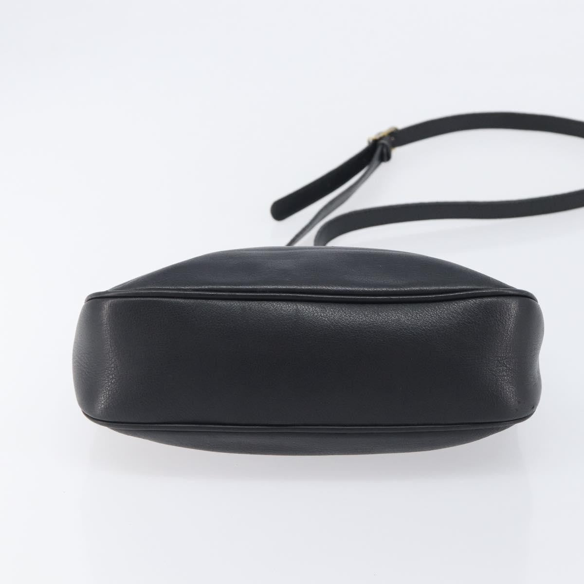 Gucci Shoulder Leather Black Leather Shoulder Bag Bag (Pre-Owned)