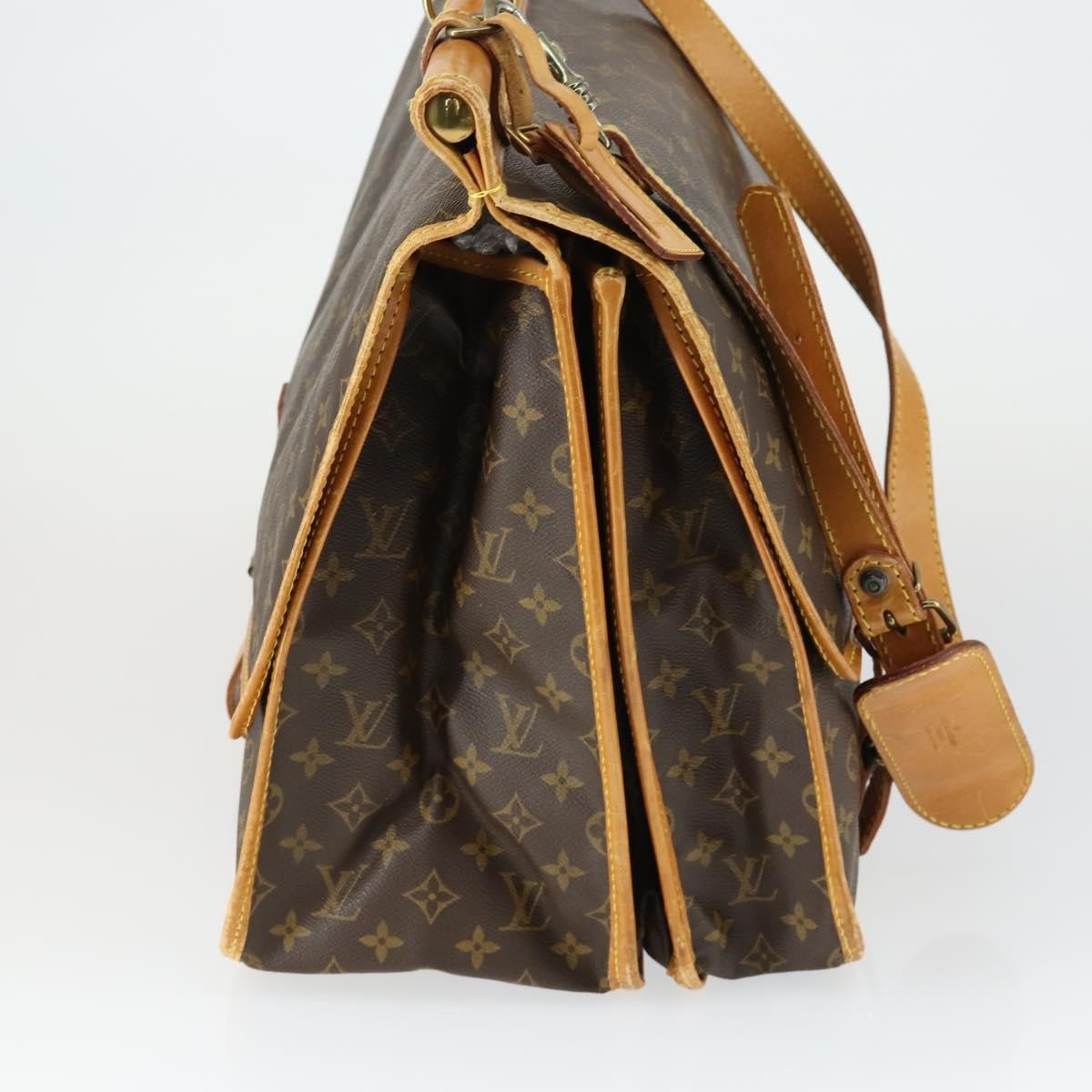 Louis Vuitton Sac Chasse Hunting Monogram Canvas Brown Canvas Travel Bag Bag (Pre-Owned)