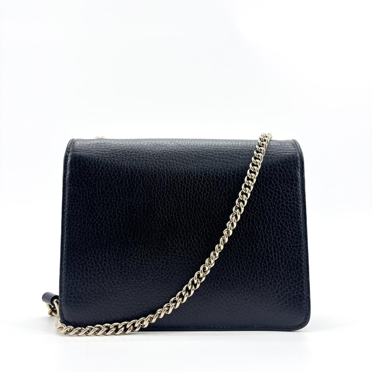 Gucci Interlocking Patent Black Leather Shoulder Bag Bag (Pre-Owned)