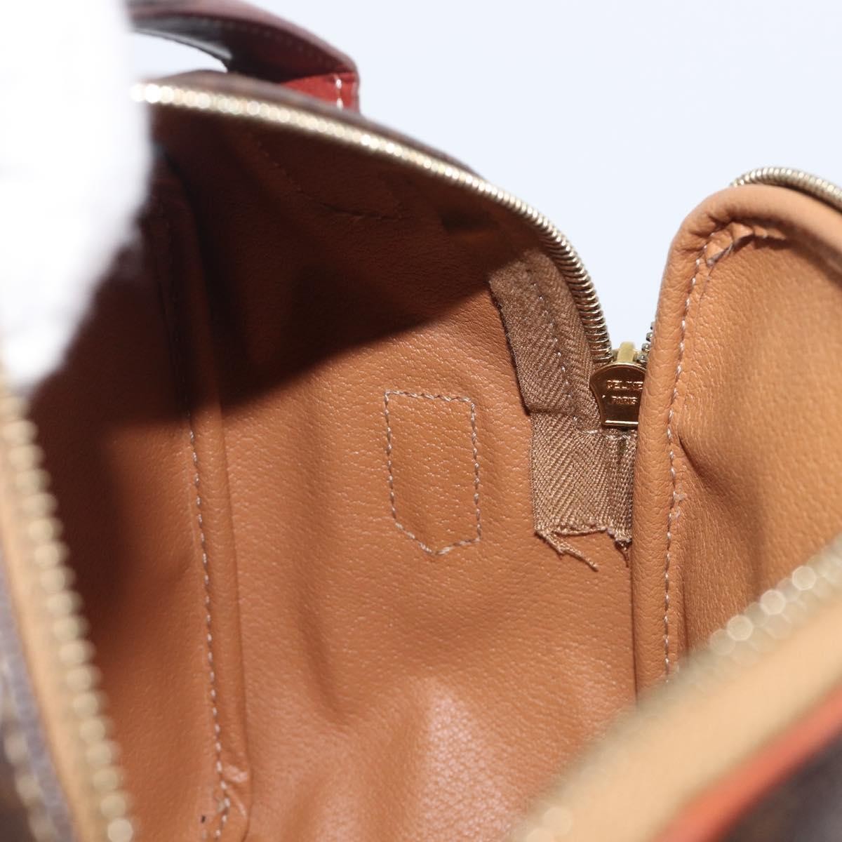 Celine Vintage Handbag Toile Céline Brown Canvas Handbag (Pre-Owned)