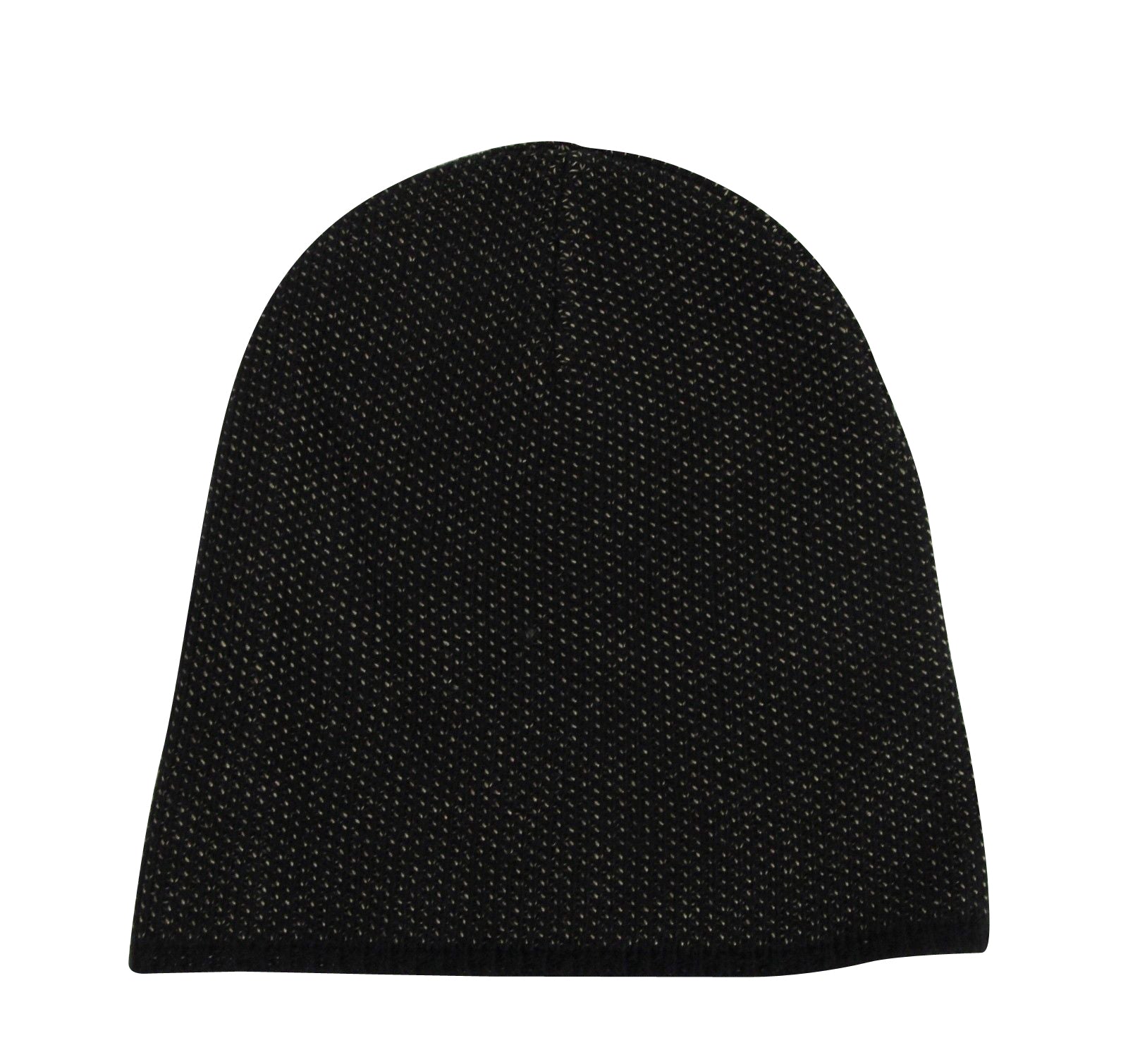 Gucci Unisex Black / Beige Wool Cashmere Cotton Small Knit Beanie Hat With Logo