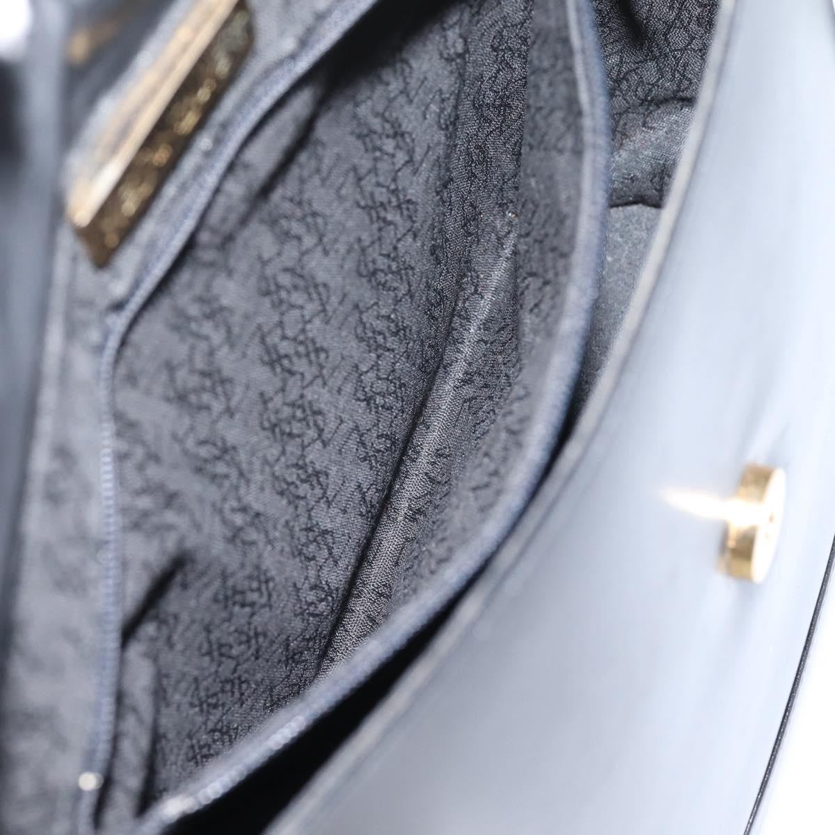 Saint Laurent Vintage Shoulder Bag Leather Black Leather Shoulder Bag Bag (Pre-Owned)