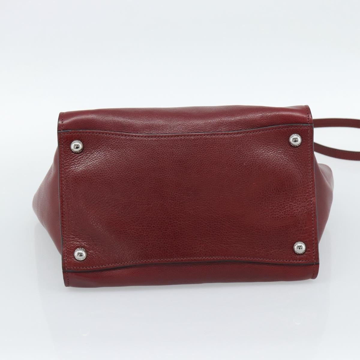 Prada Double Zip Lux Saffiano Leather Red Leather Tote Bag Bag (Pre-Owned)