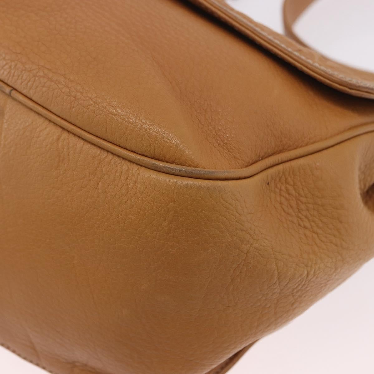 Loewe Anagram Leather Beige Leather Shoulder Bag Bag (Pre-Owned)