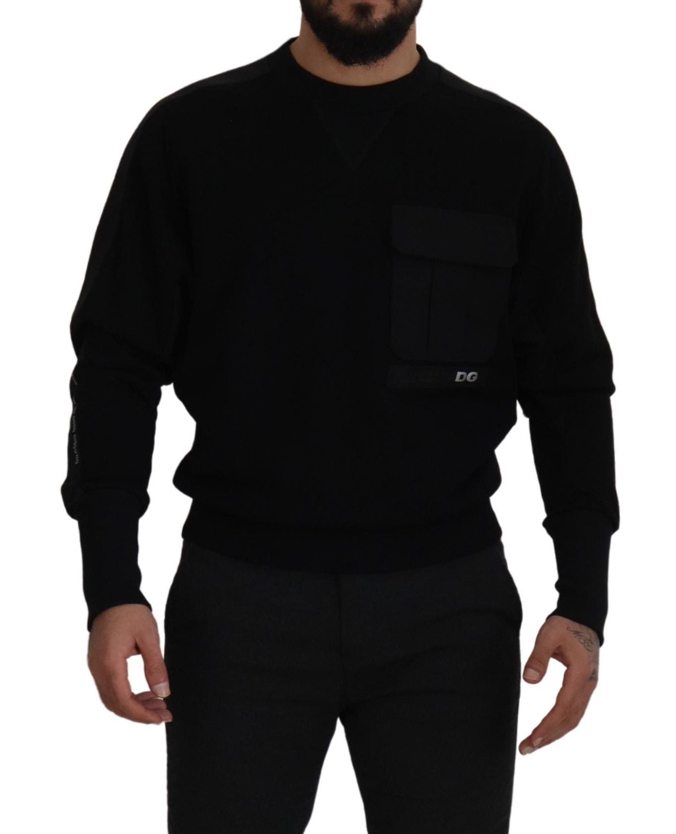 Dolce & Gabbana Elegant Crewneck Cotton Blend Men's Sweater