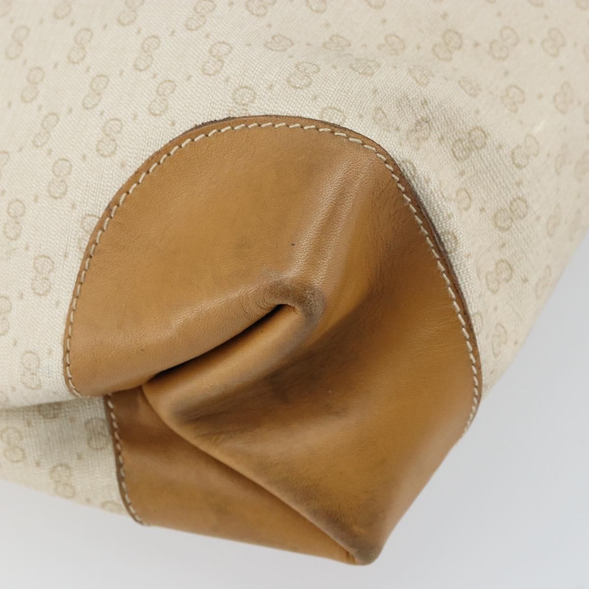 Gucci Vintage Tote Canvas White Pvc Tote Bag Bag (Pre-Owned)