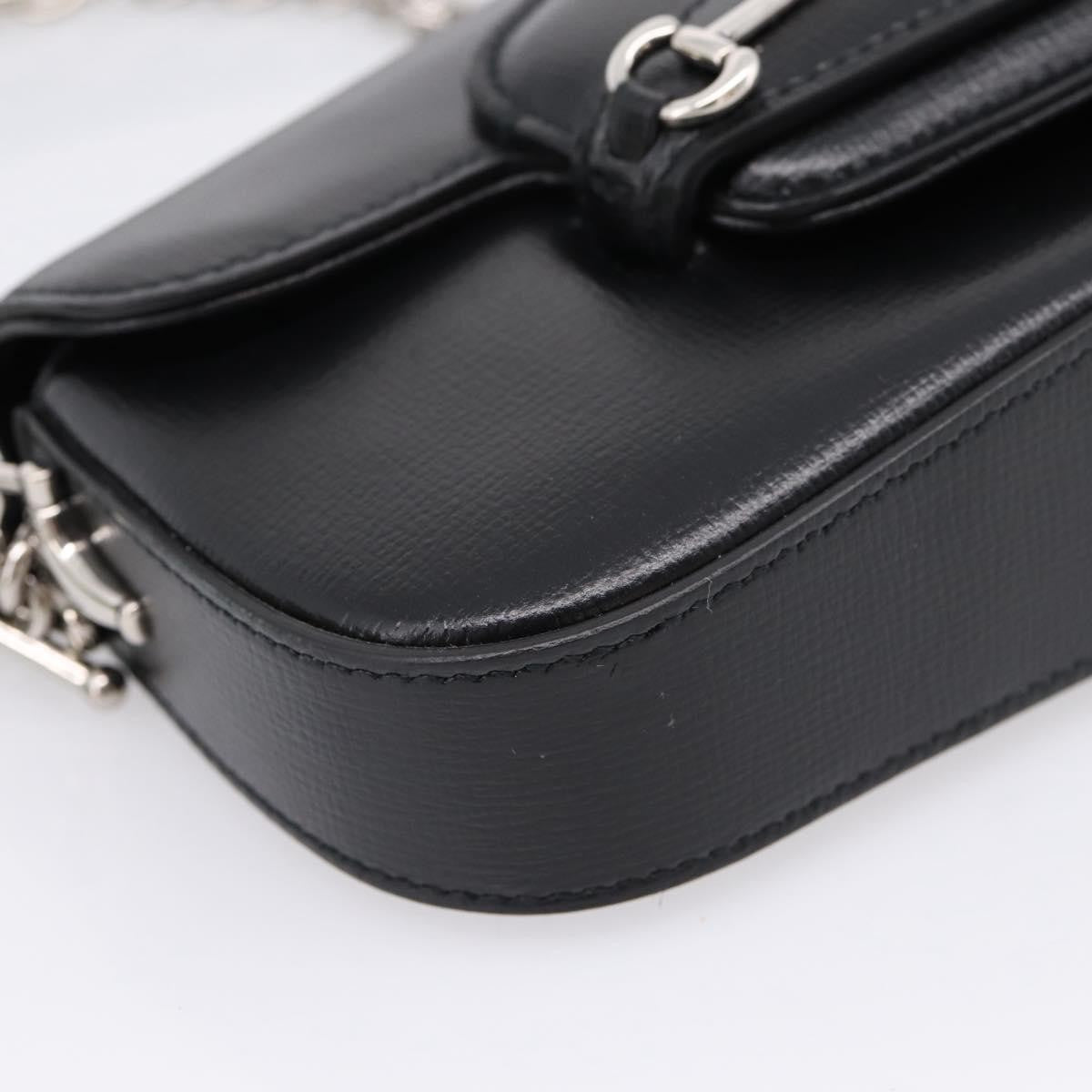 Gucci Horsebit 1955 Asymmetric Leather Black Leather Shoulder Bag Bag (Pre-Owned)