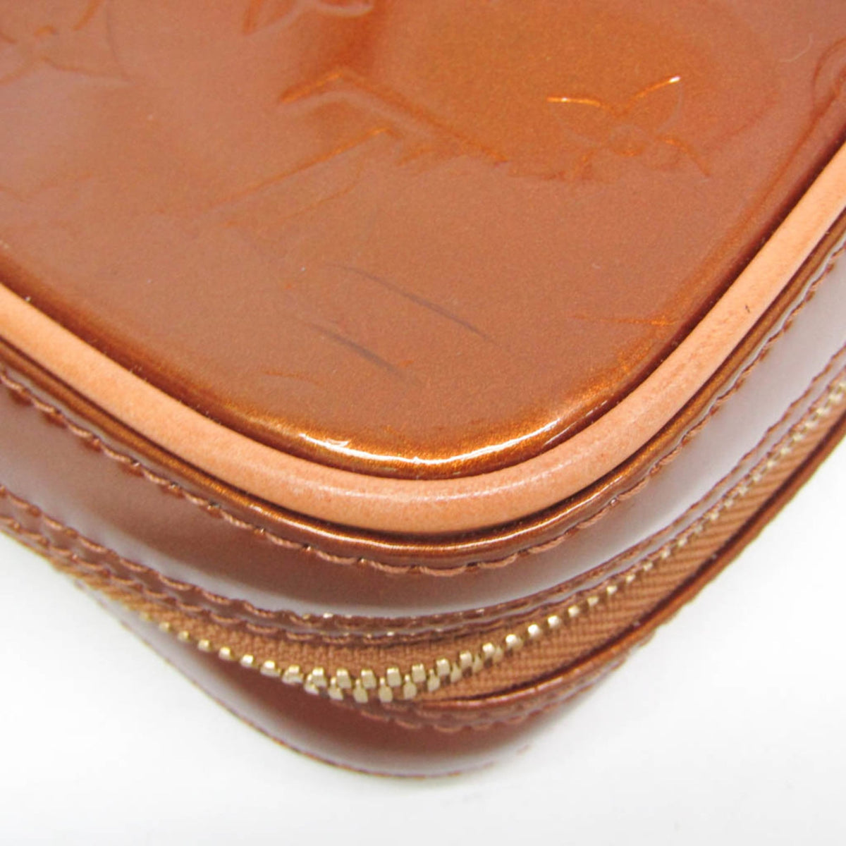 Louis Vuitton Vandam Monogram Vernis Brown Patent_Leather Handbag (Pre-Owned)
