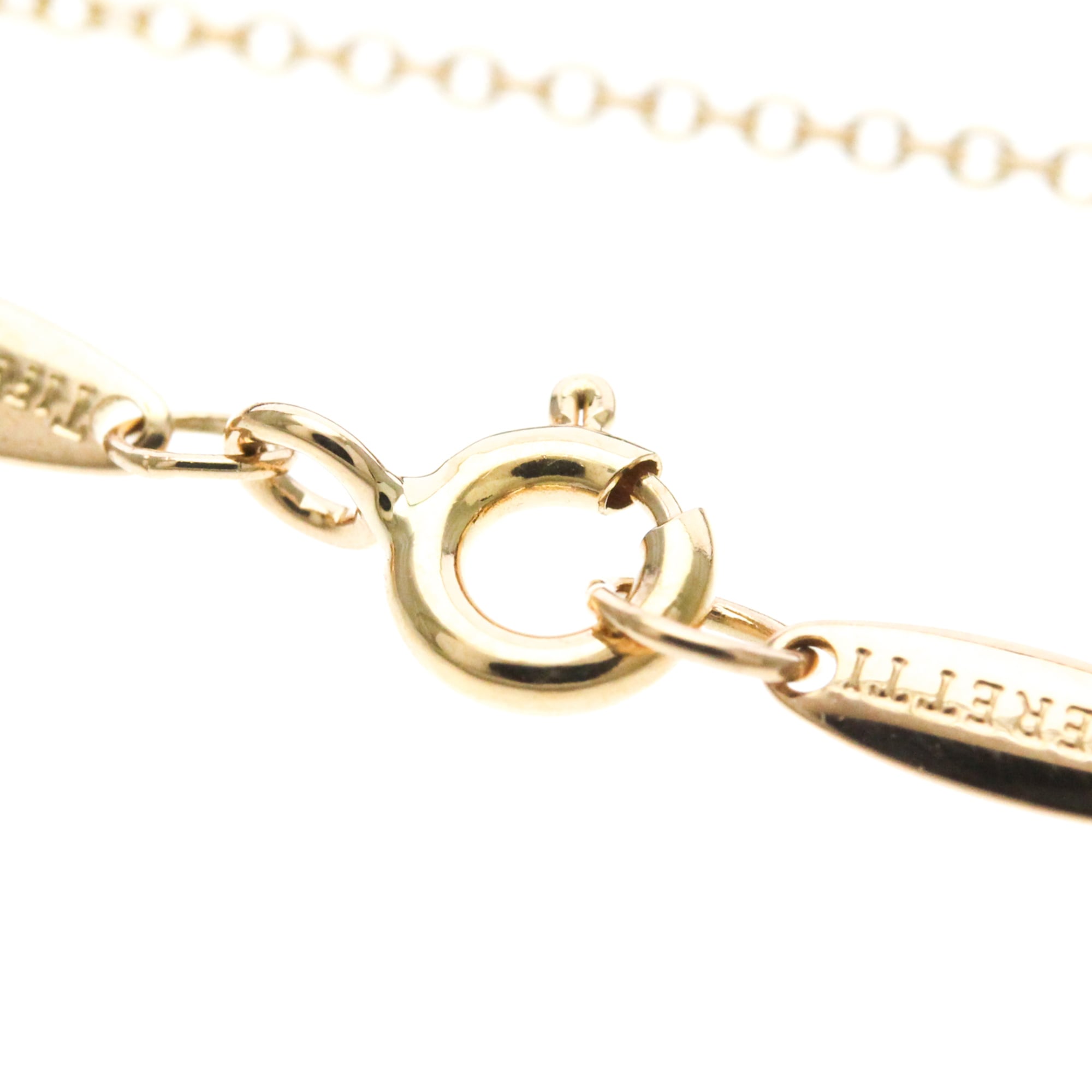 Tiffany & Co. Elsa Peretti Diamonds By The Yard 18K Rose Gold With Diamond Gold Pink_Gold Necklace Jewelry (Pre-Owned)