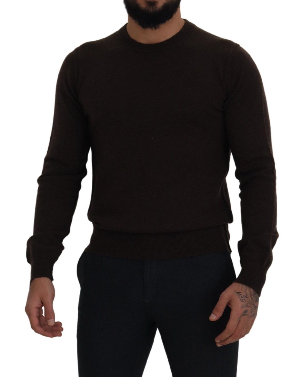 Dolce & Gabbana Elegant Cashmere Crew Neck Men's Sweater
