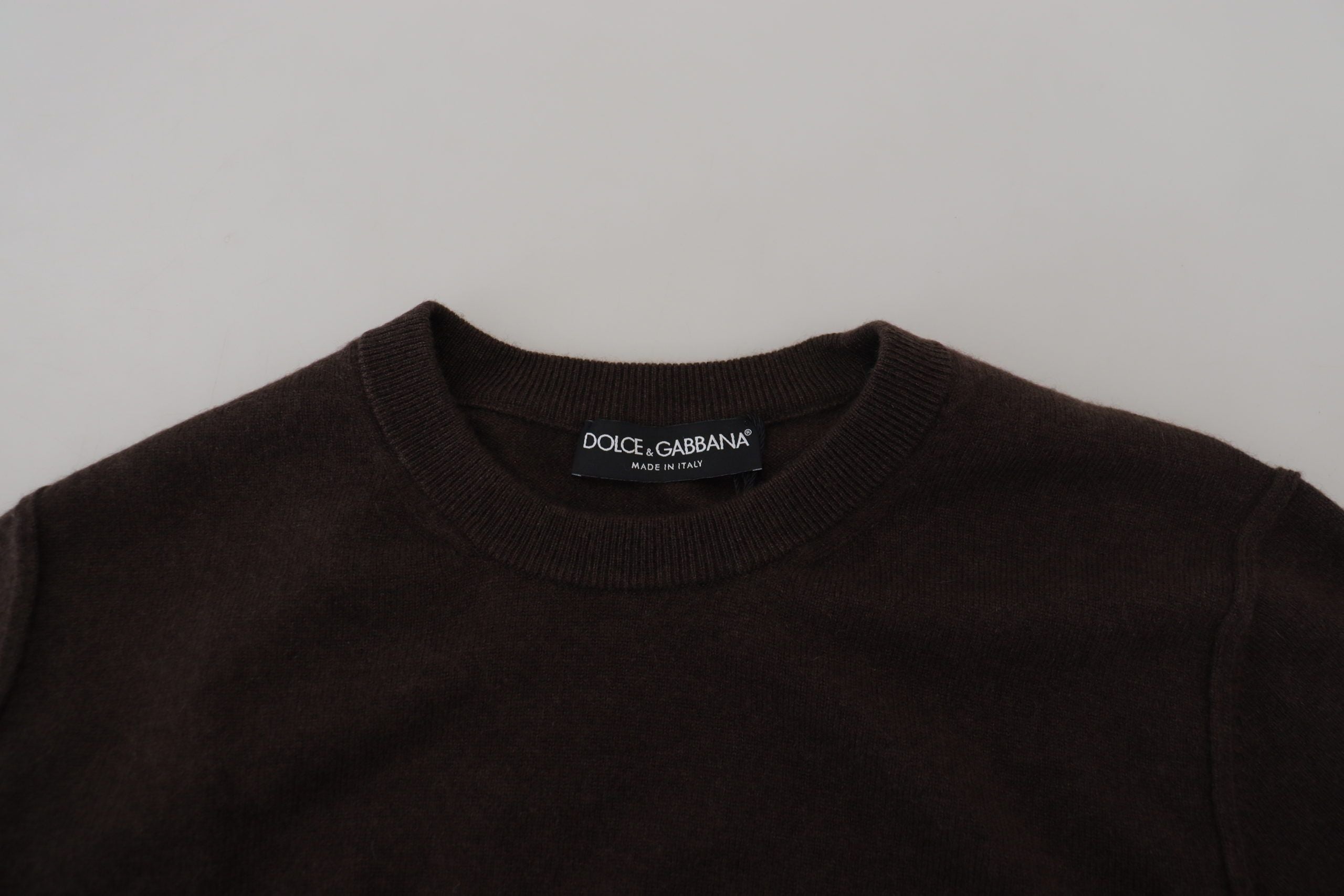 Dolce & Gabbana Elegant Cashmere Crew Neck Men's Sweater