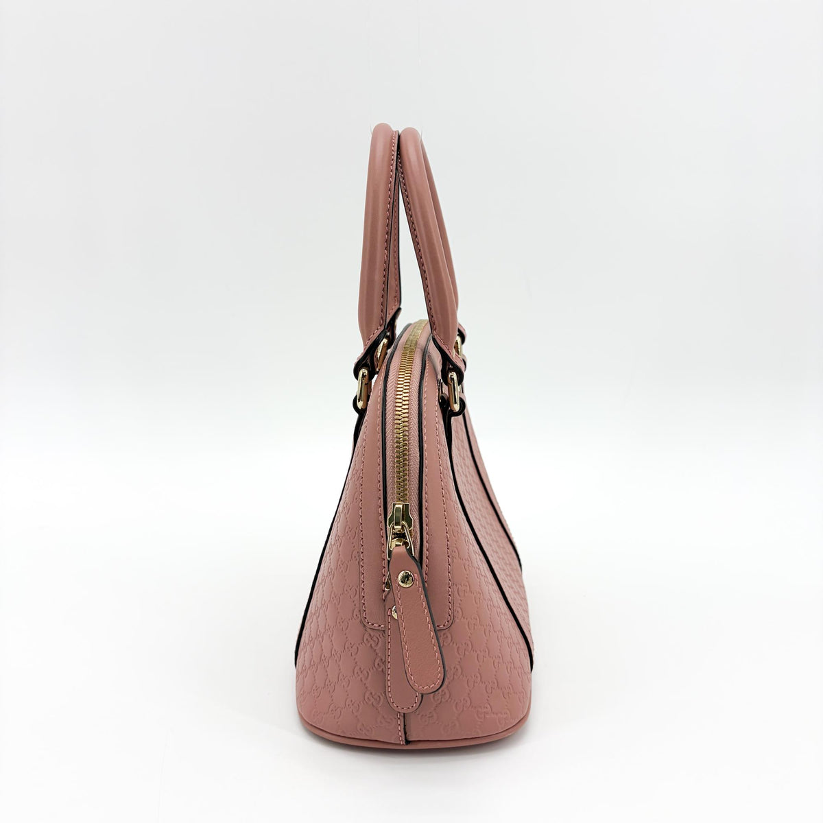 Gucci Convertible Dome Satchel Microguccissima Leather Pink Leather Handbag (Pre-Owned)