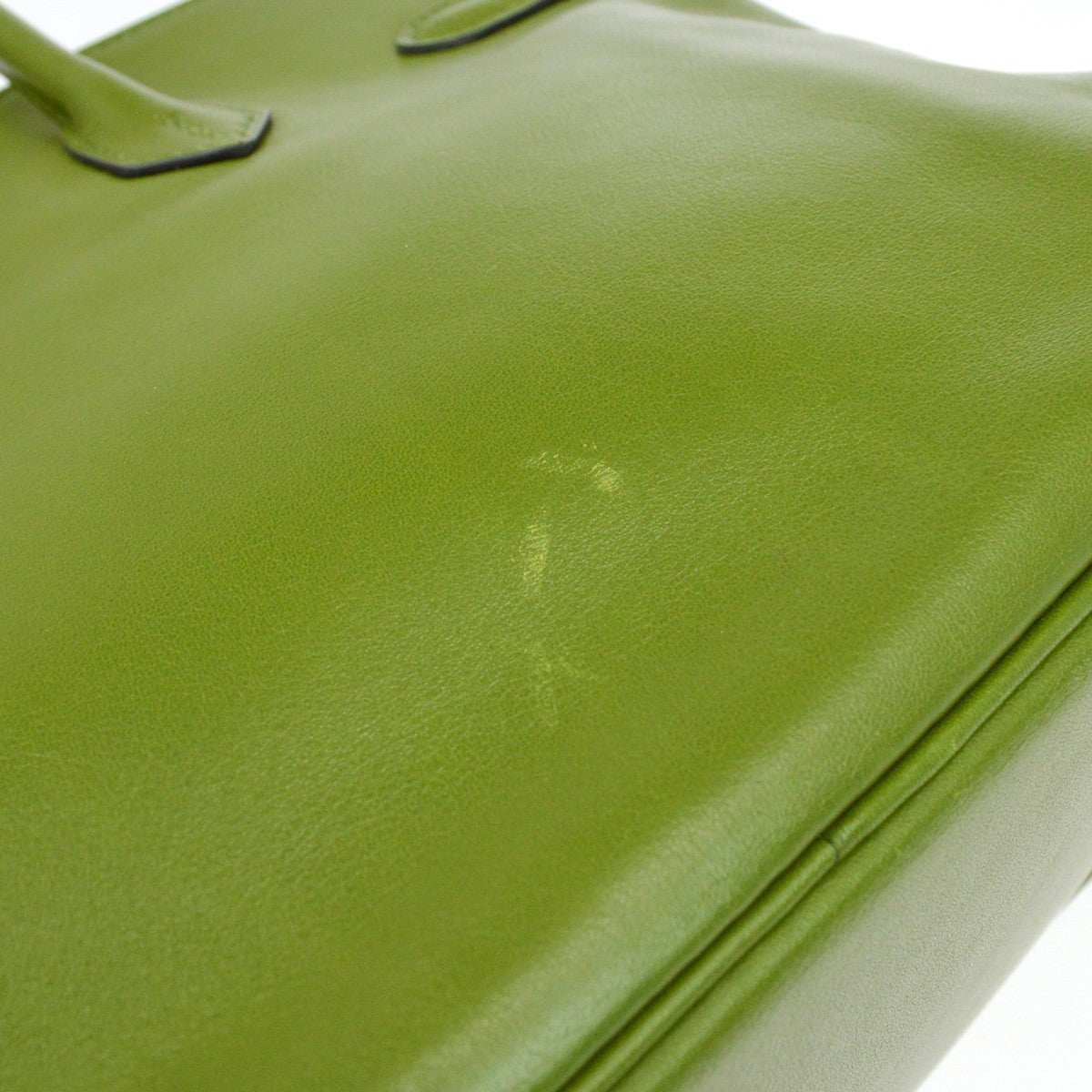 Hermes Birkin Green Swift With Palladium Hardware Green Leather Handbag (Pre-Owned)