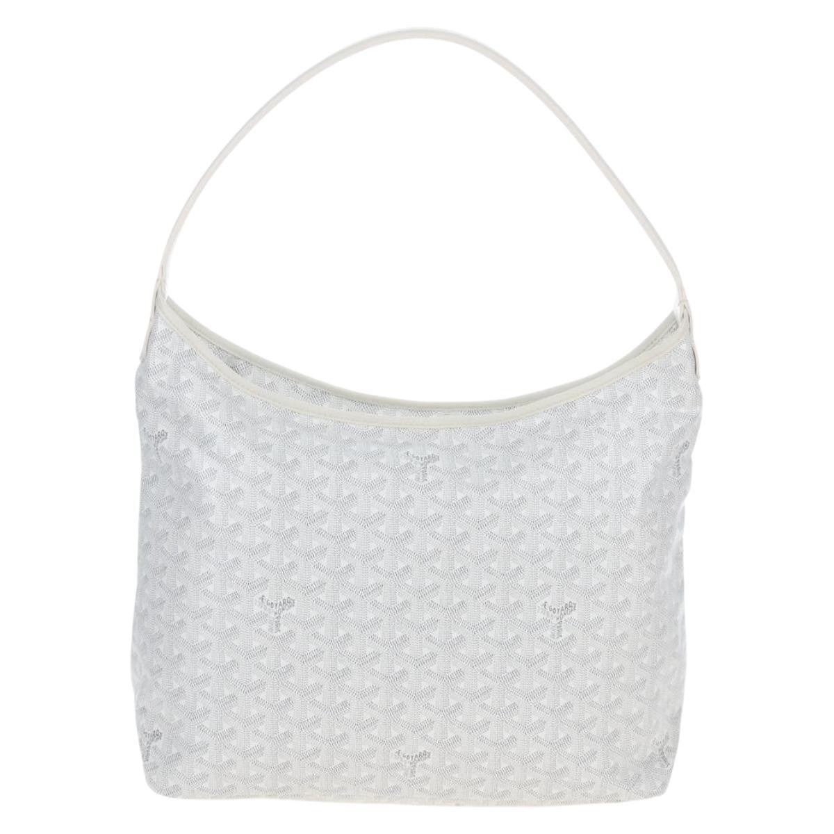 Goyard Boheme Hobo Iridescent Coated Canvas White Canvas Shoulder Bag Bag (Pre-Owned)