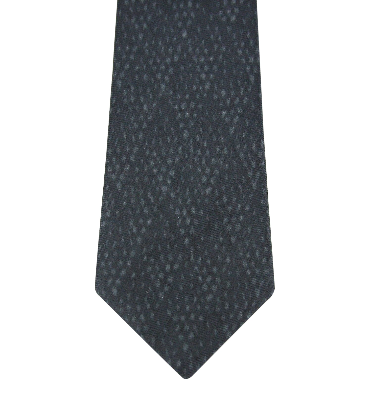 Bottega Veneta Men's Dot Print Black / Gray Cotton Silk Leopard Tie 355737 1062
