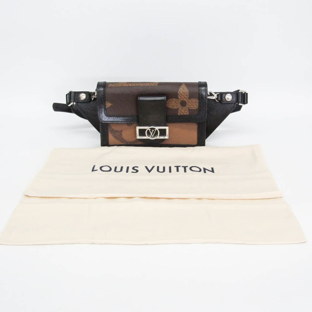 Louis Vuitton Dauphine Bumbag Reverse Monogram Giant Brown Canvas Crossbody Bag Bag (Pre-Owned)