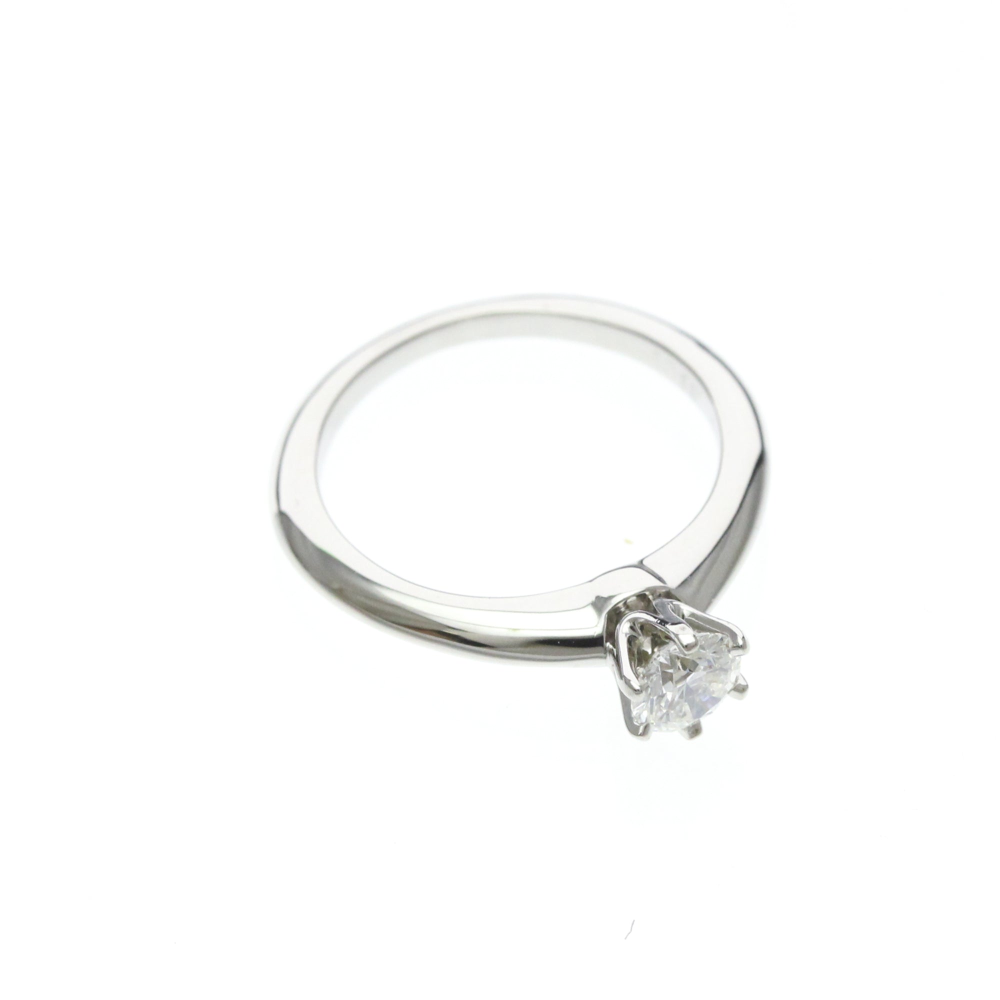 Tiffany & Co. Tiffany Setting Solitaire Platinum With Diamond Silver Platinum Ring Jewelry (Pre-Owned)