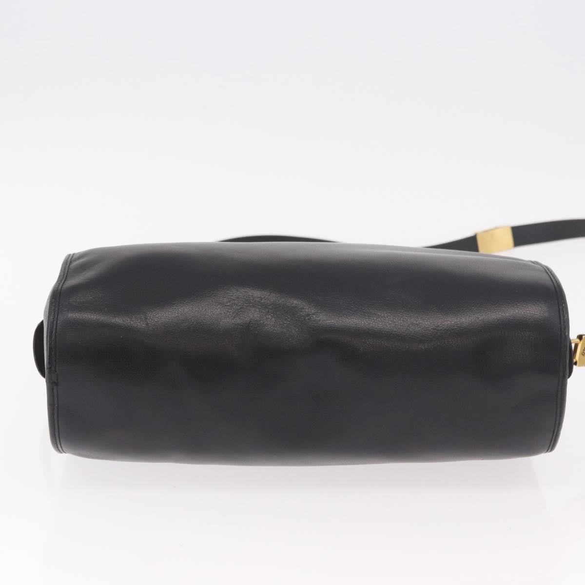 Christian Dior Vintage Leather Black Leather Shoulder Bag Bag (Pre-Owned)