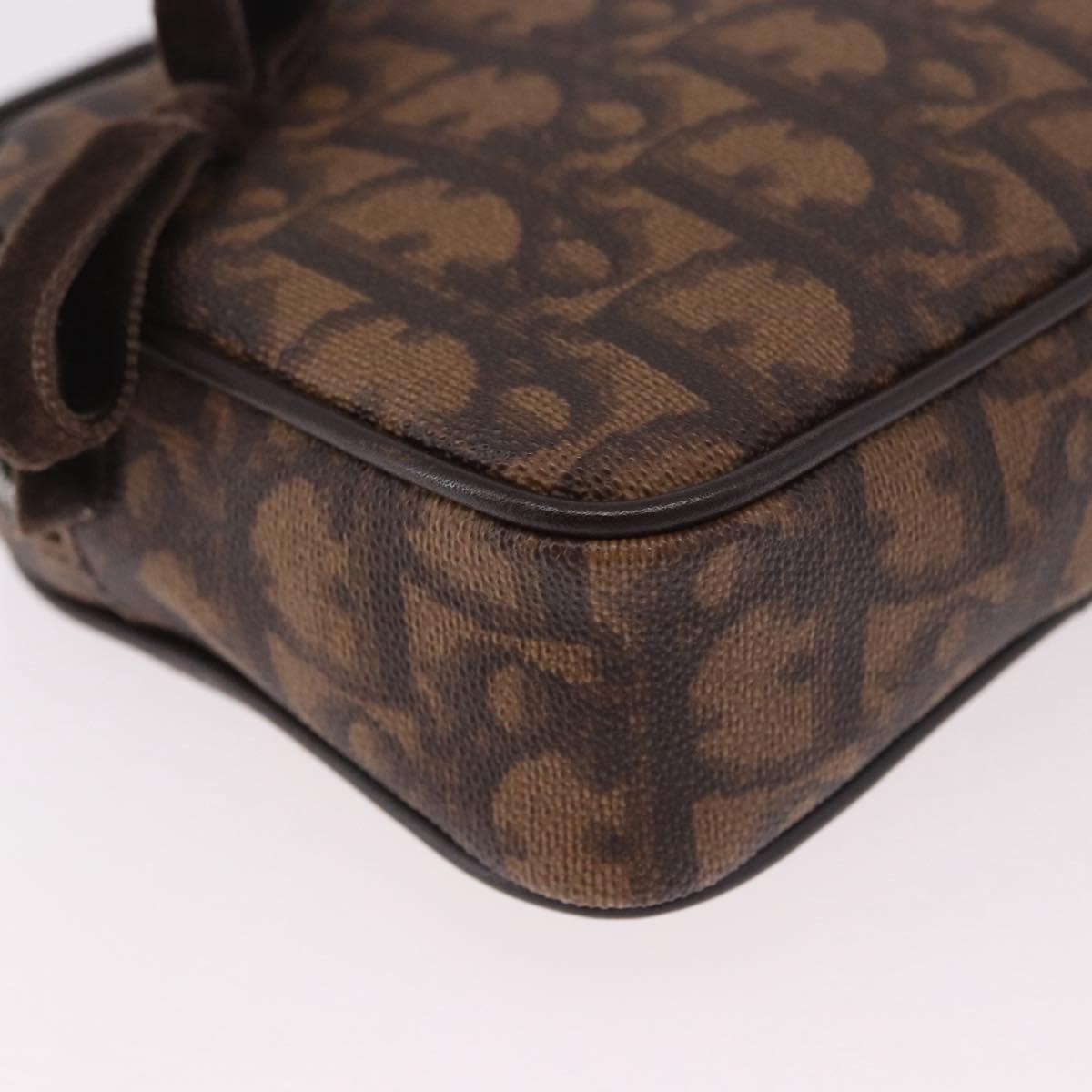 Christian Dior Vintage Trotter Diorissimo Canvas Brown Canvas Clutche & Pouche Bag (Pre-Owned)