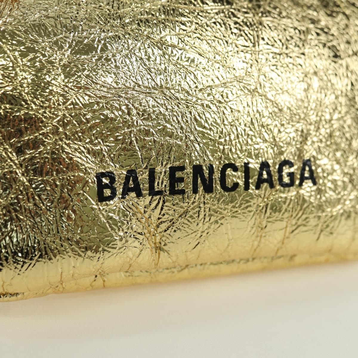 Balenciaga Cloud Clutch Leather Gold Leather Clutche & Pouche Bag (Pre-Owned)