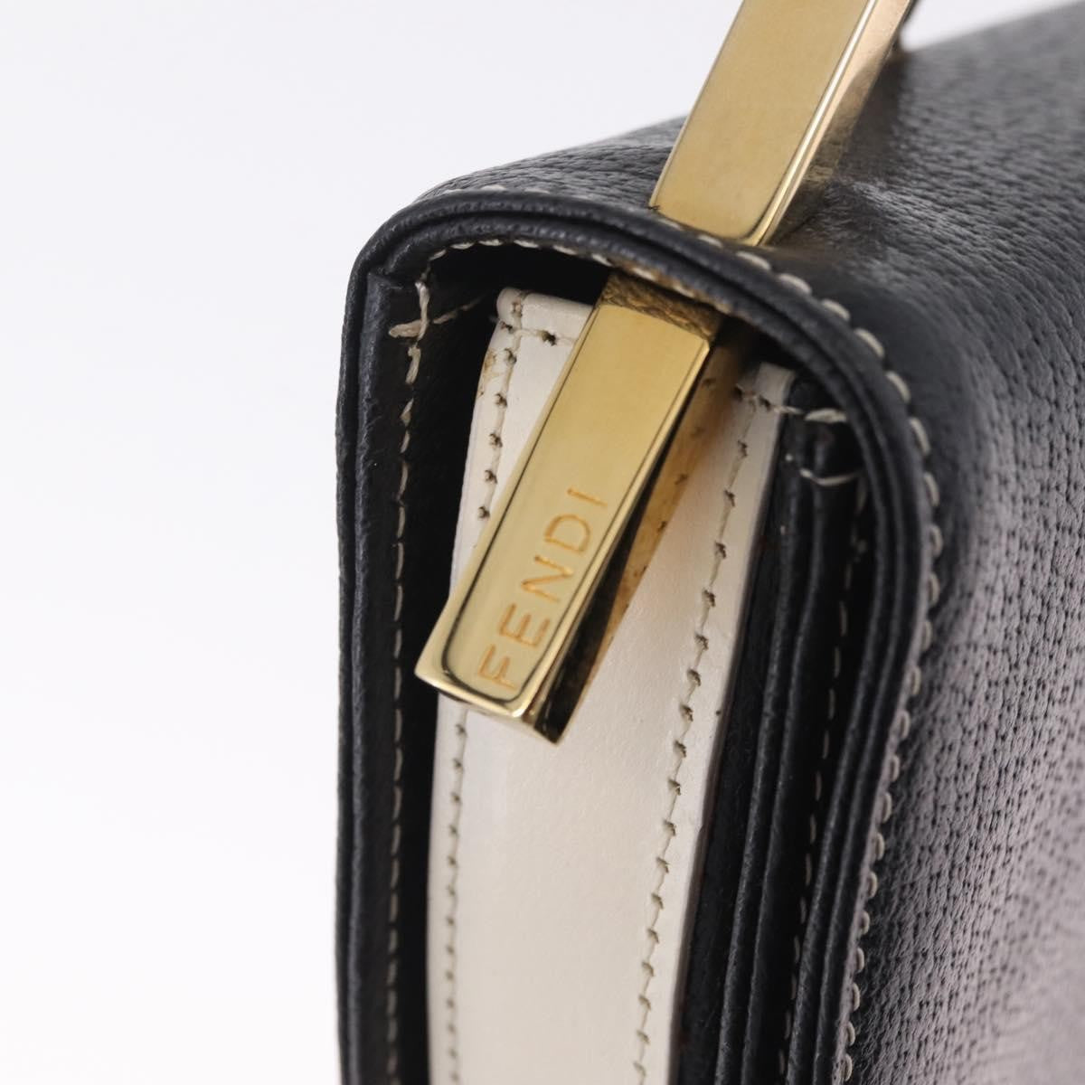 Fendi Shoulder Leather Black Leather Shoulder Bag Bag (Pre-Owned)