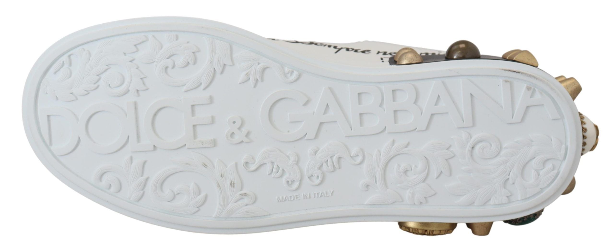 Dolce & Gabbana Queen Crown Chic Leather Women's Sneakers
