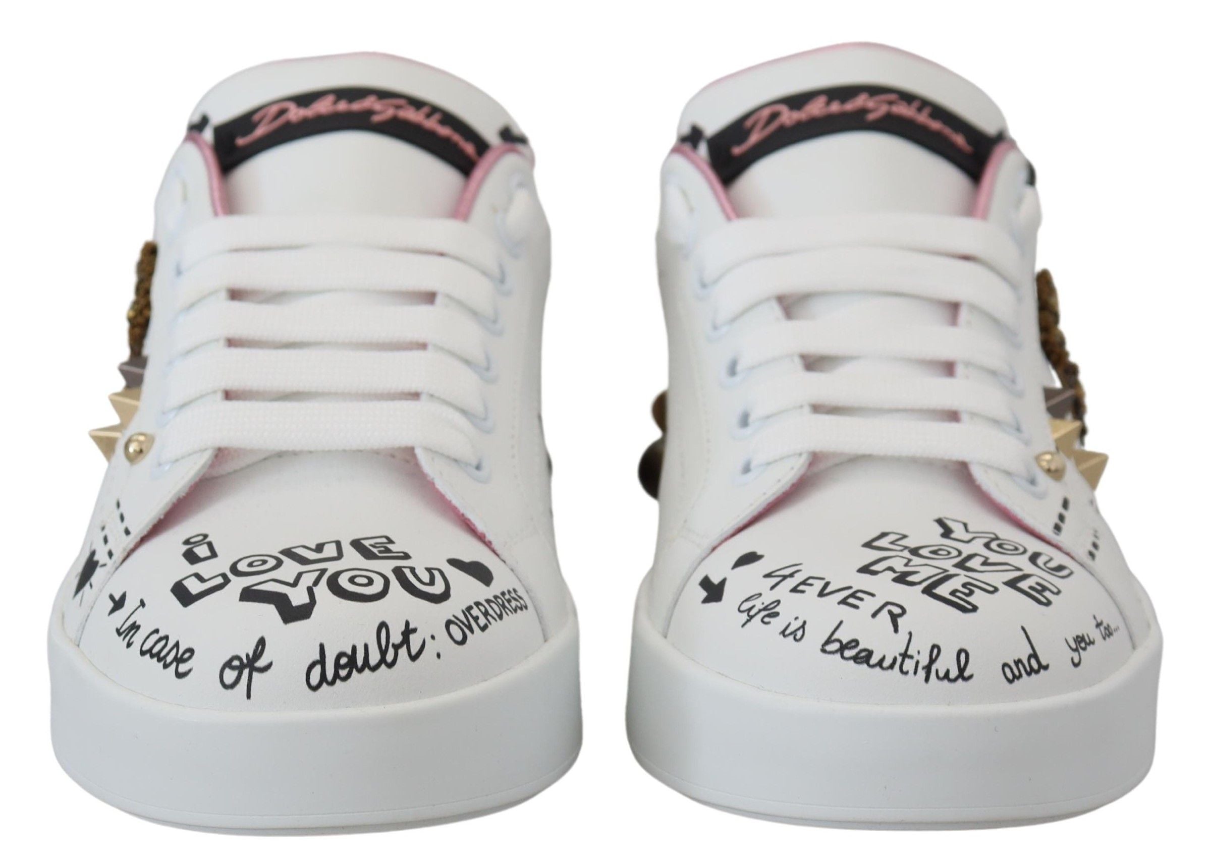 Dolce & Gabbana Queen Crown Chic Leather Women's Sneakers