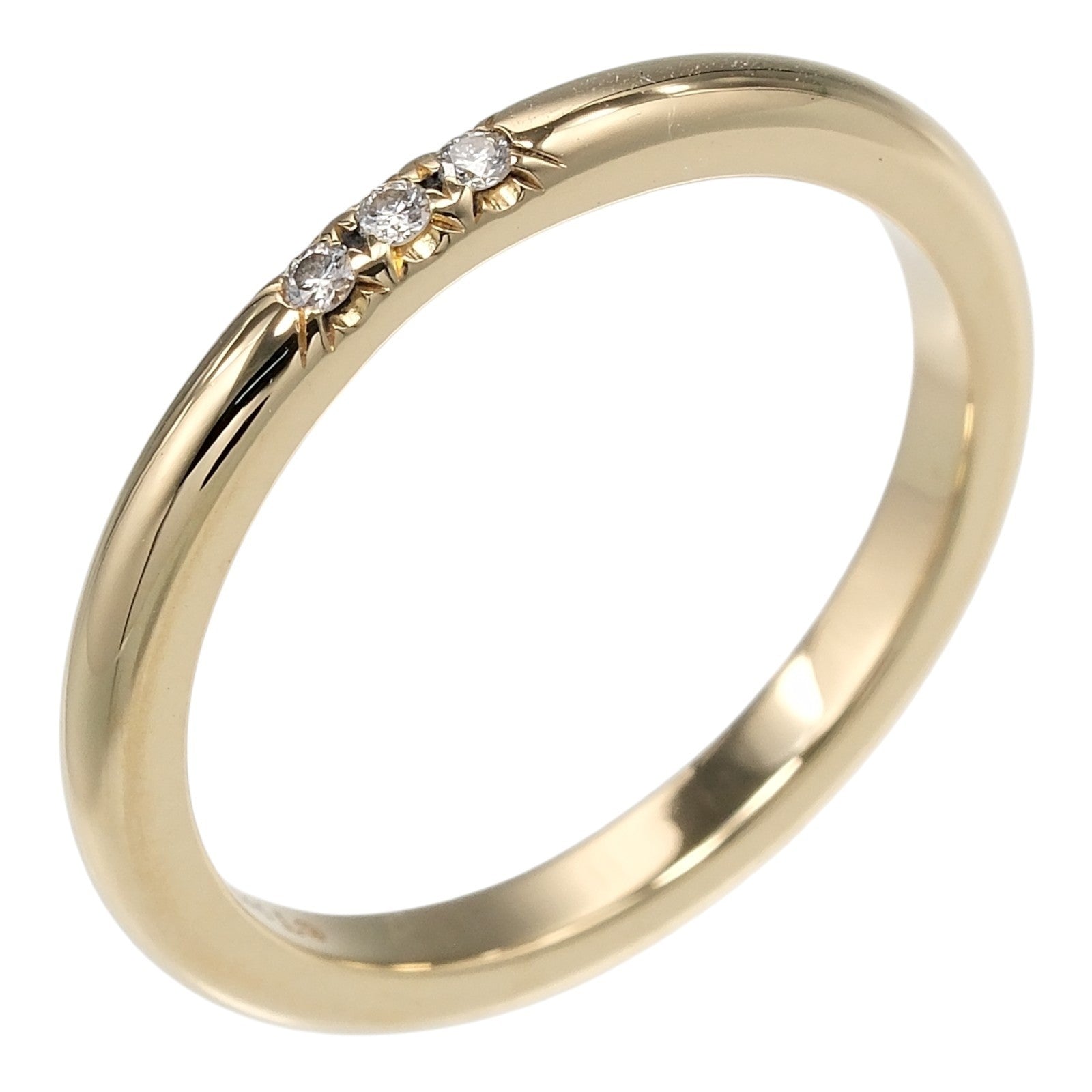 Tiffany & Co. Forever Band 18K Yellow Gold With Diamond Gold Yellow_Gold Ring Jewelry (Pre-Owned)