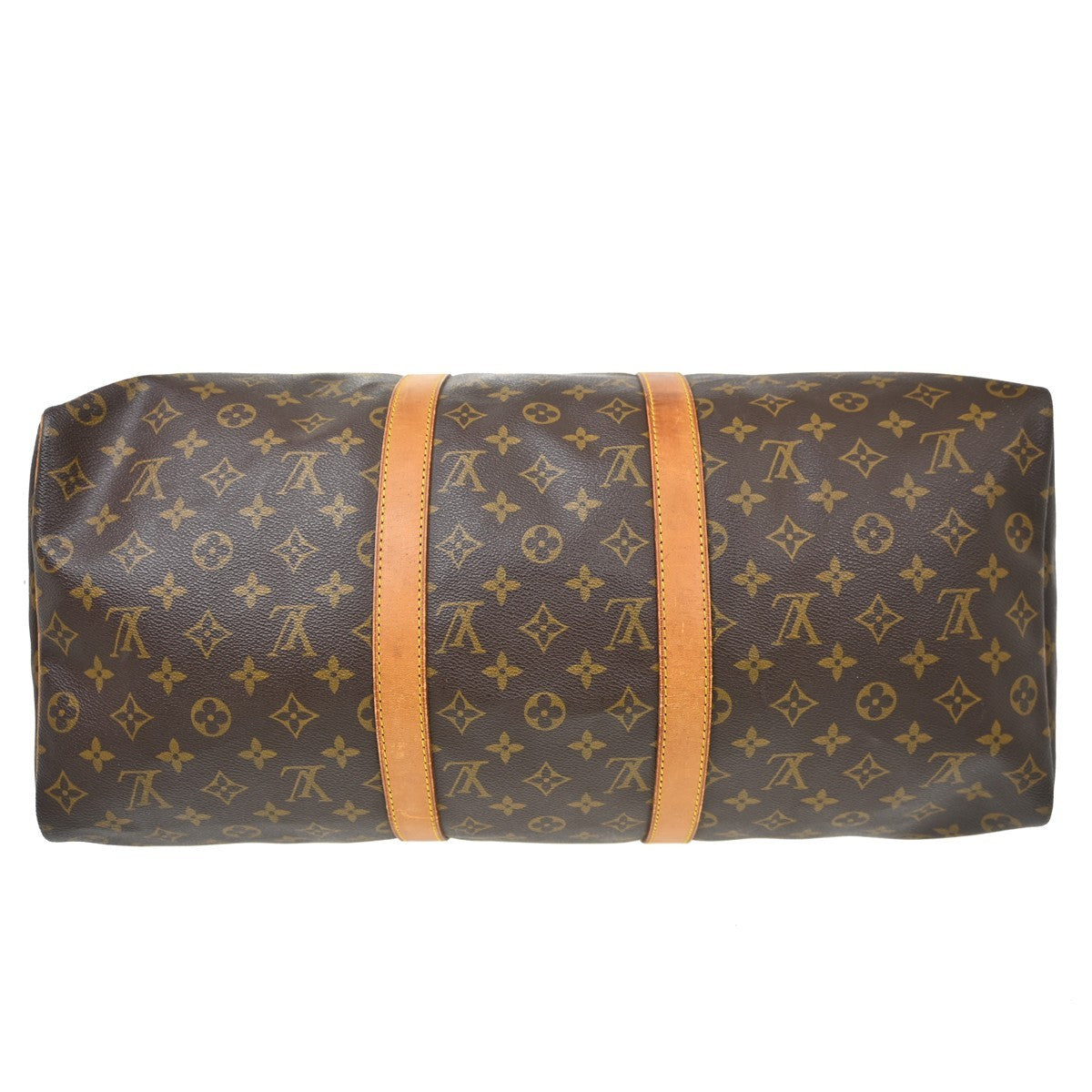Louis Vuitton Keepall Bandouliere Monogram Canvas Brown Canvas Handbag (Pre-Owned)