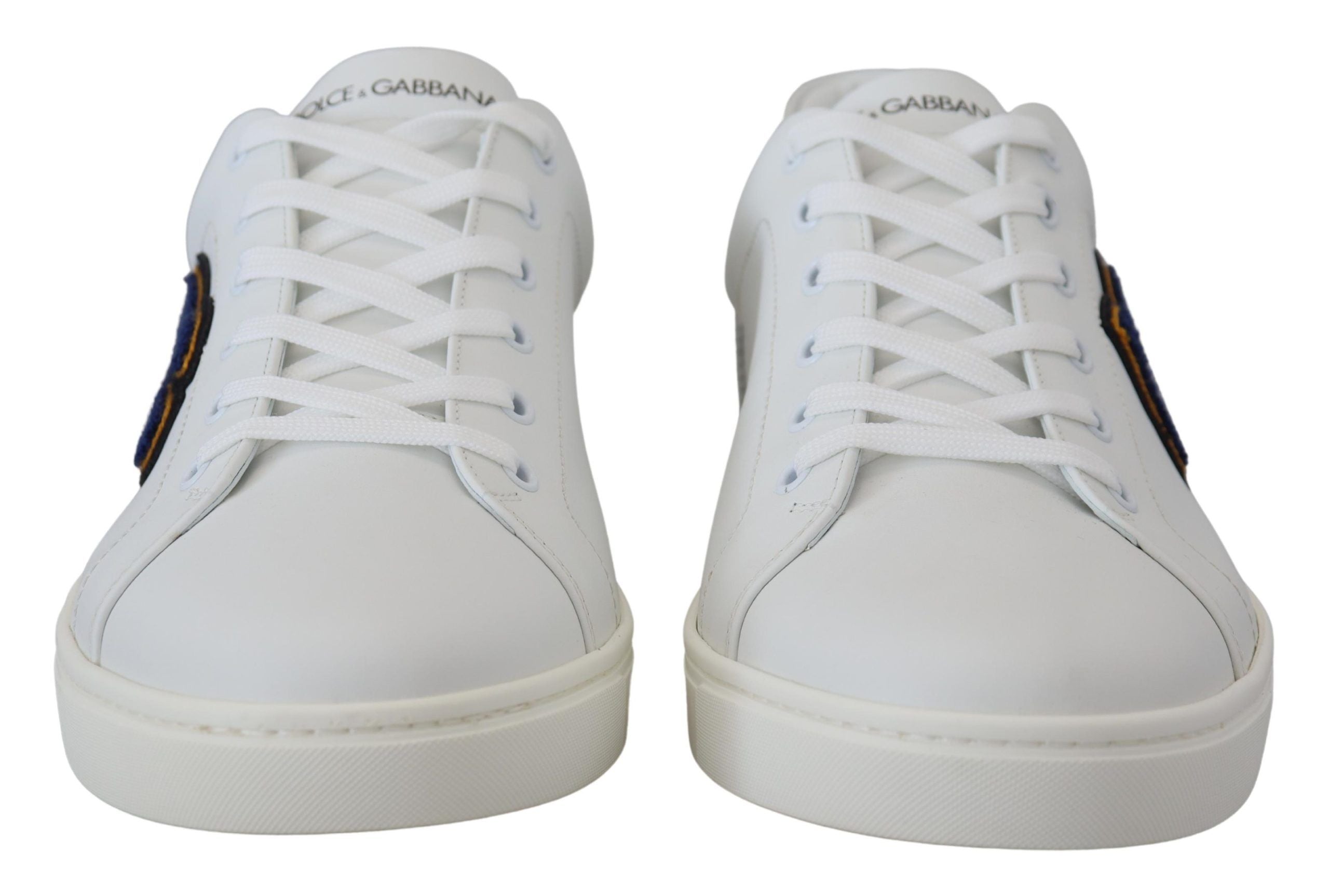 Dolce & Gabbana White Leather DG Logo Casual Sneakers Men's Shoes