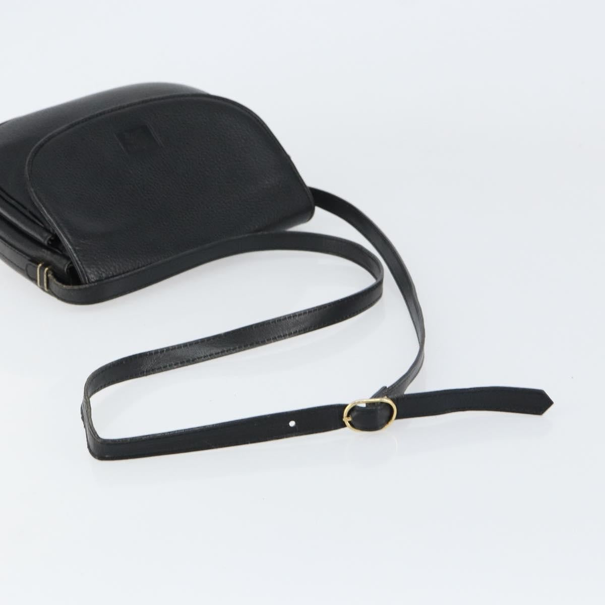 Burberry Vintage Leather Black Leather Shoulder Bag Bag (Pre-Owned)
