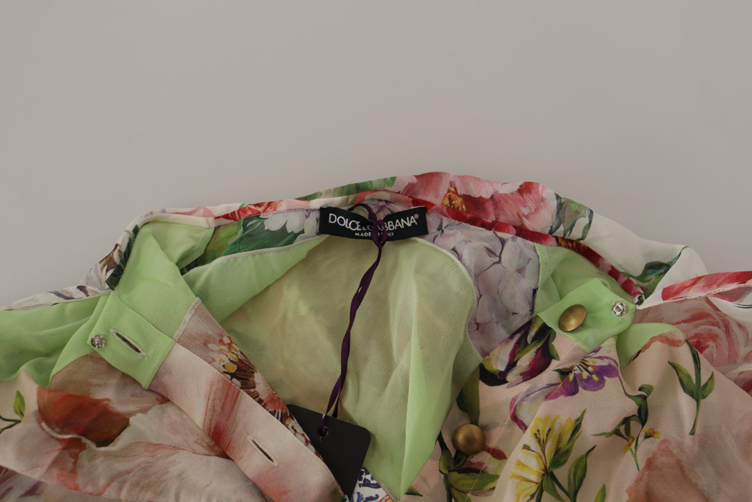 Dolce & Gabbana Elegant Floral Patchwork Silk Women's Blouse